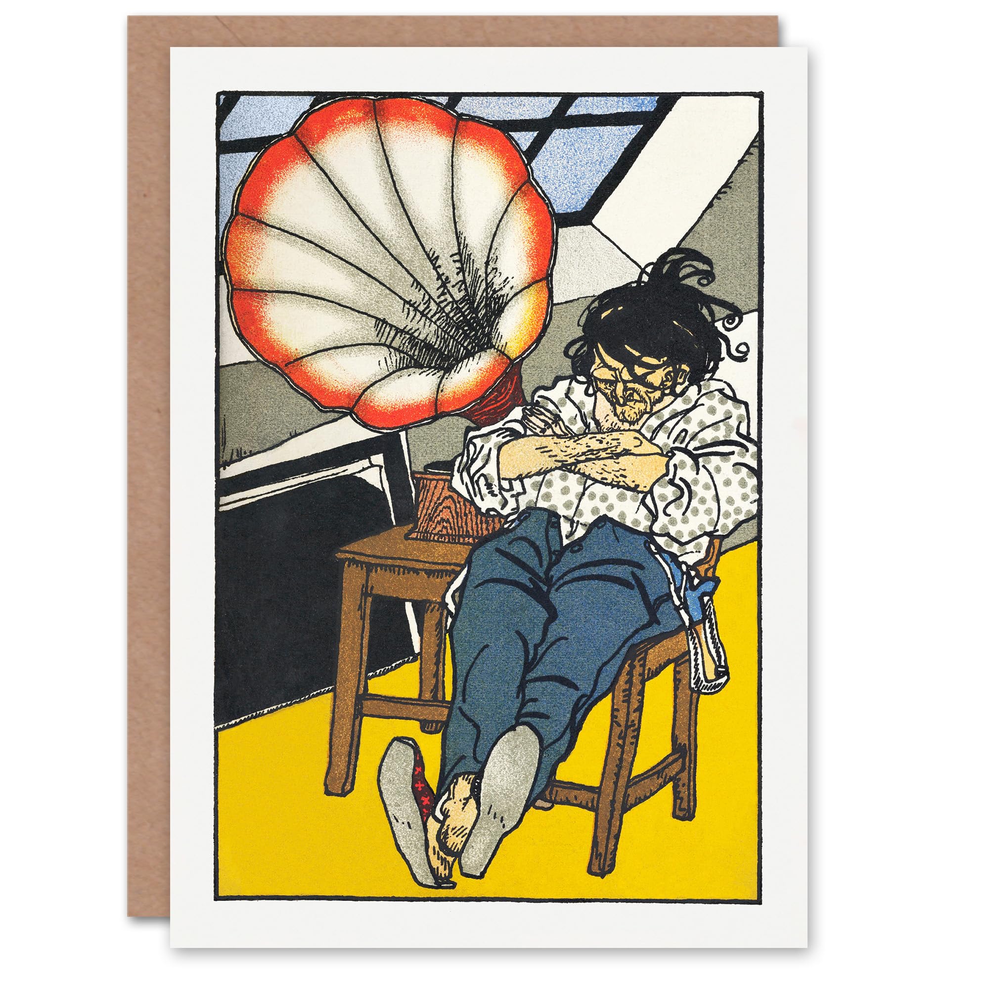 Artery8 Moriz Jung Art Card A Beethoven Enthusiast Painting