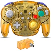 Vista 10 de 2.4 GHz Wireless GameCube Switch Pro Controller, for NGC GameCube Console, Switch/Switch OLED, PC, Steam Deck (Built-in Rumble) (Rechargeable)