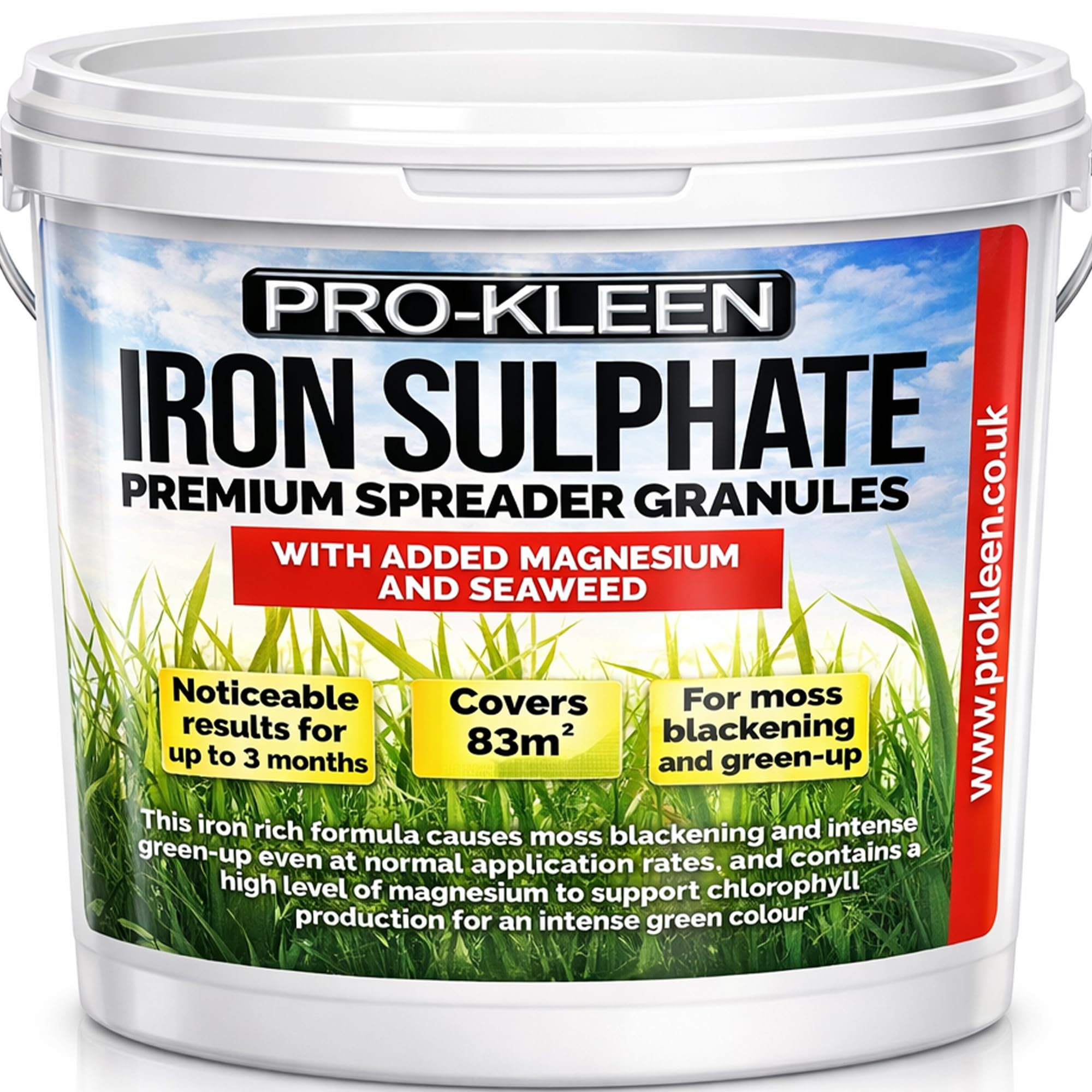 ProKleen Iron Sulphate Granules Spreader Lawn Feed Grass Greening  1 x 2.5KG