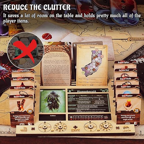 Miniatura 2 de CZYY GloomhavenFrosthaven - Juego de 2 organizadores de madera contrachapada de abedul para ahorrar espacio en tu mesa