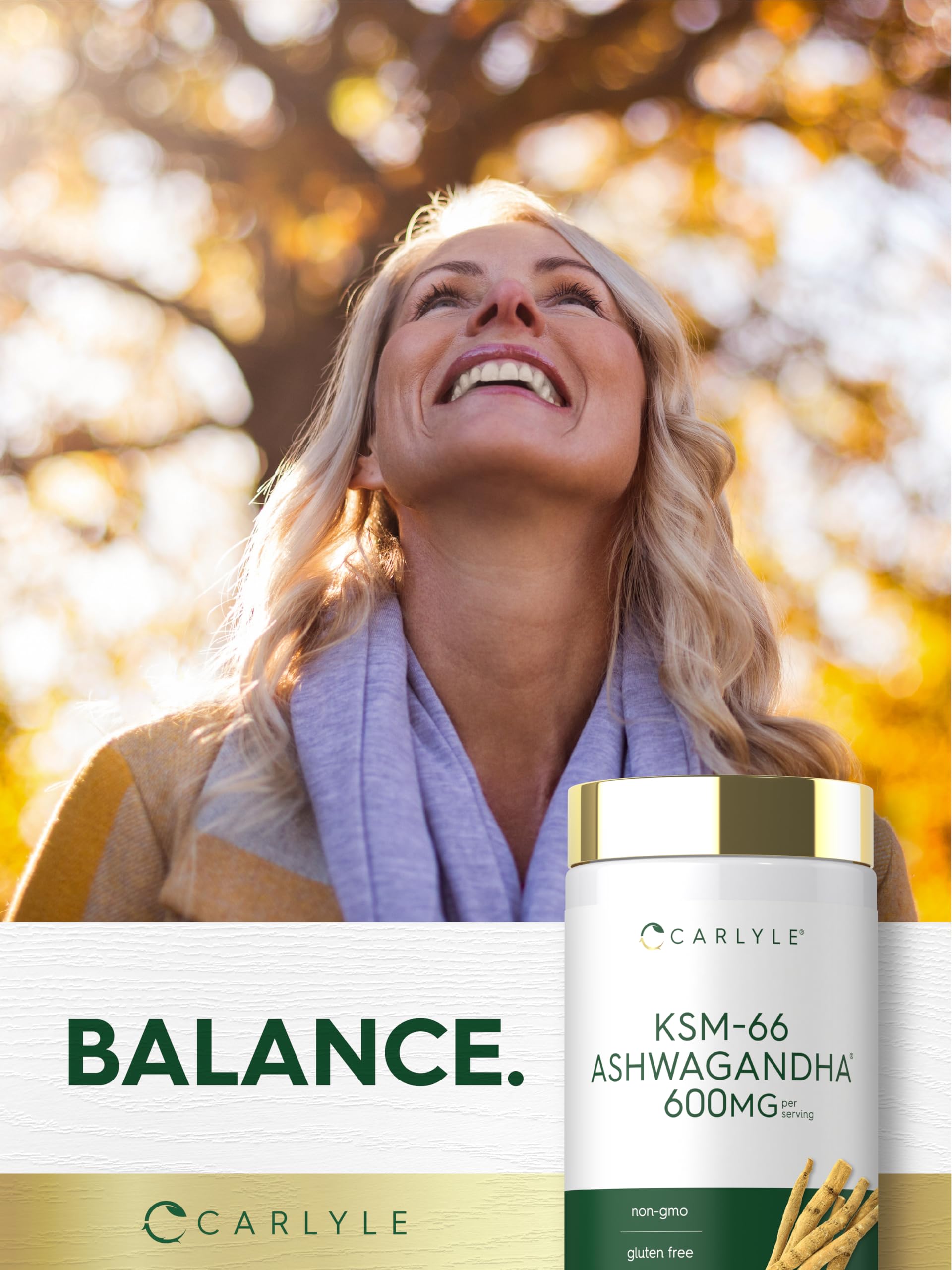 Amazon.com: Carlyle KSM-66 Ashwagandha Root Extract 600mg | 120