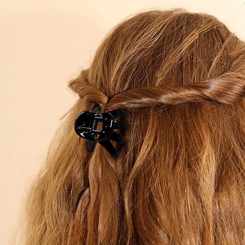 Miniatura 6 de Pinzas de pelo medianas de 1.57 pulgadas con agarre resistente y fuerte, 9 pinzas de pulpo pequeñas de 1.57 pulgadas con dientes antideslizantes