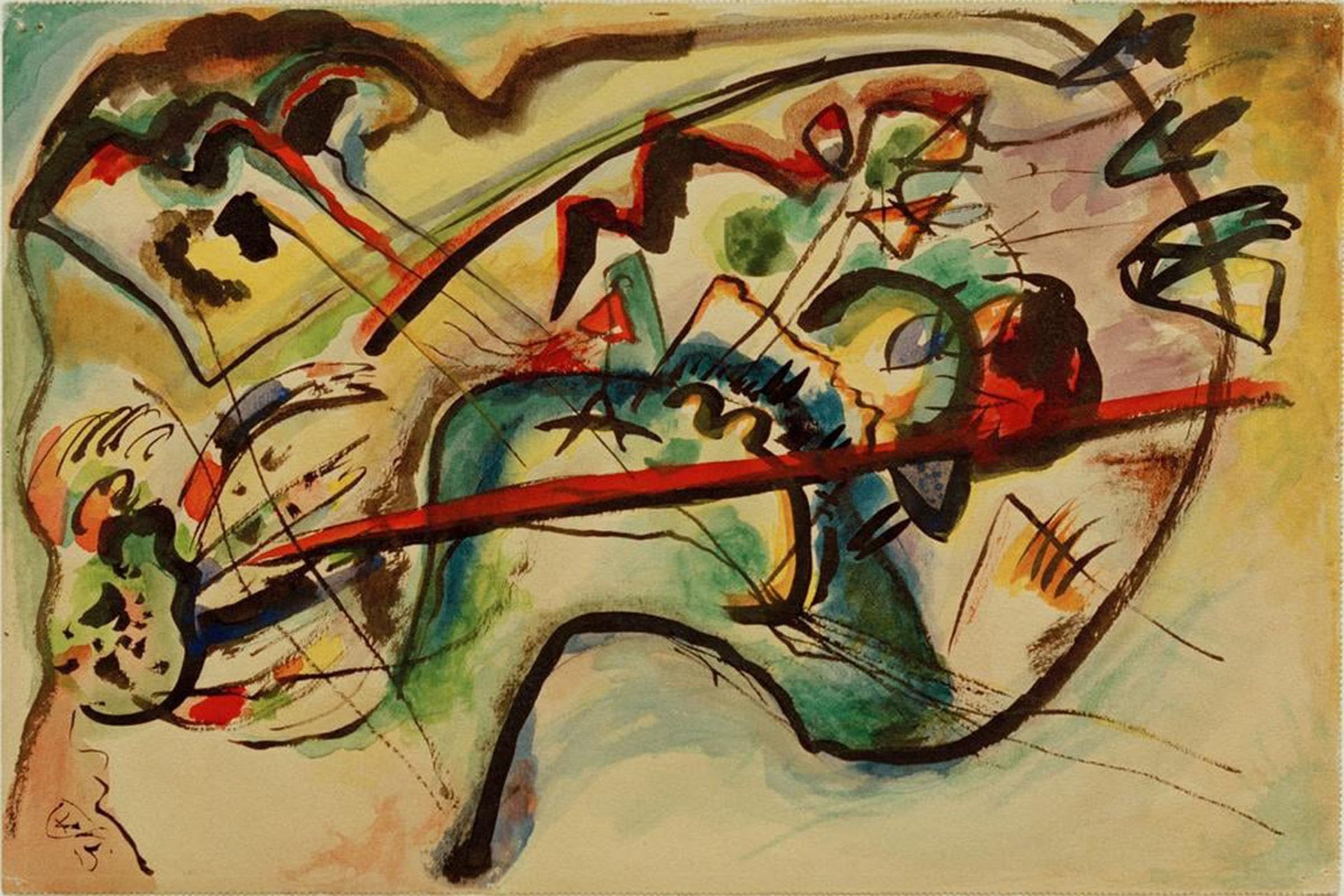 POSTERIIk Famous Print Pop Art Wall Art Graffiti canvas painting workart by Wassily Kandinsky Art Prints for Home Decor 60x90cm