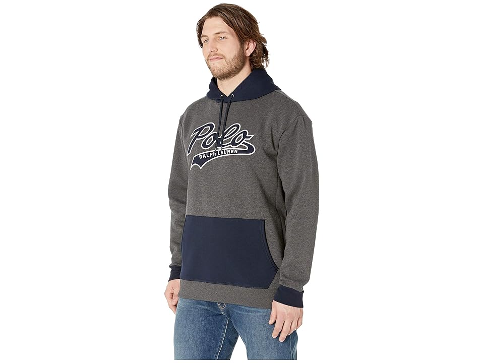 

Polo Ralph Lauren Big & Tall Big and Tall Double Knit Long Sleeve Knit (Windsor Heather) Men's Clothing, Gray