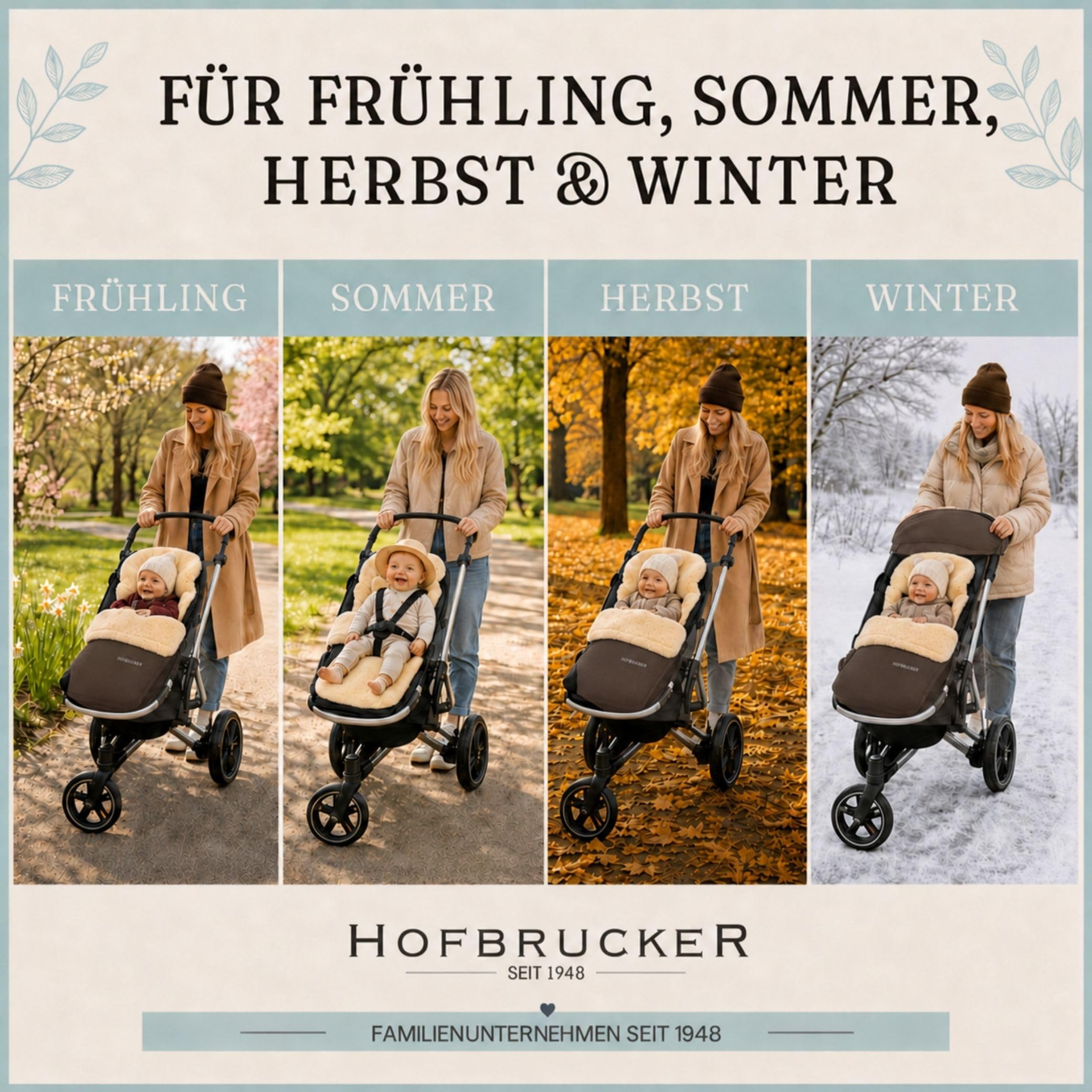 Hofbrucker seit 1948 Saco portabebés (piel de cordero) Putzi Marrón Única