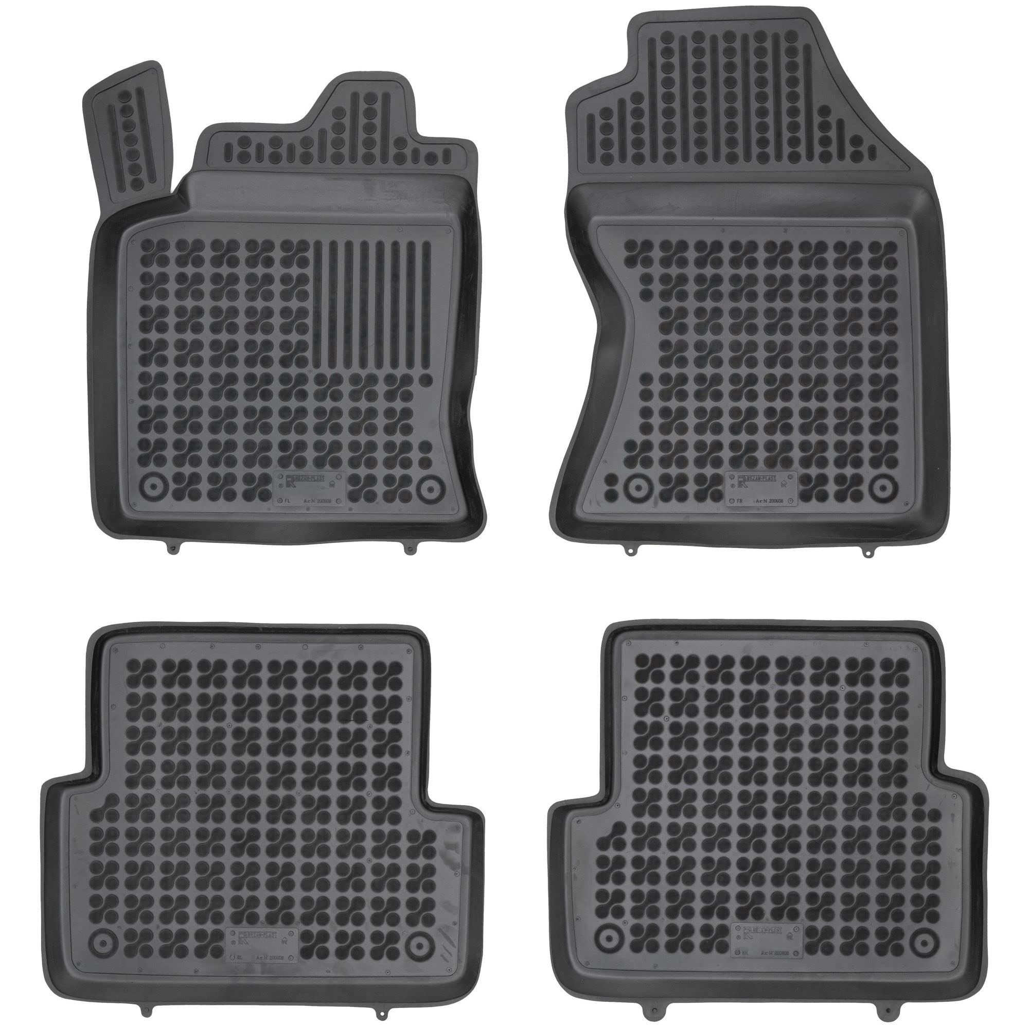 Gomma Tappetini Auto Rezaw-Plast per Ford Focus II 2005-2011 set di tappeti per