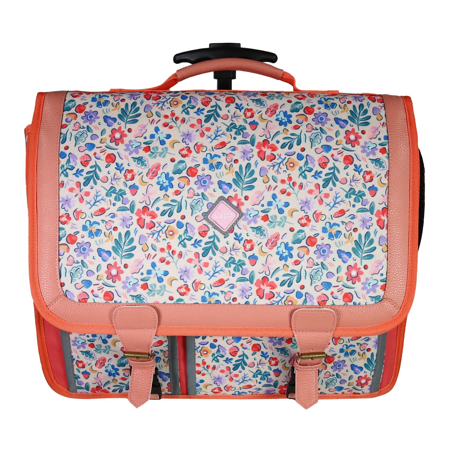 BODYPACK - Cartable à Roulettes Bloom 41cm - Fille - Recyclé - 2 Compartiments - Roues Lumineuses - Polyester - Cartable Scolaire Primaire