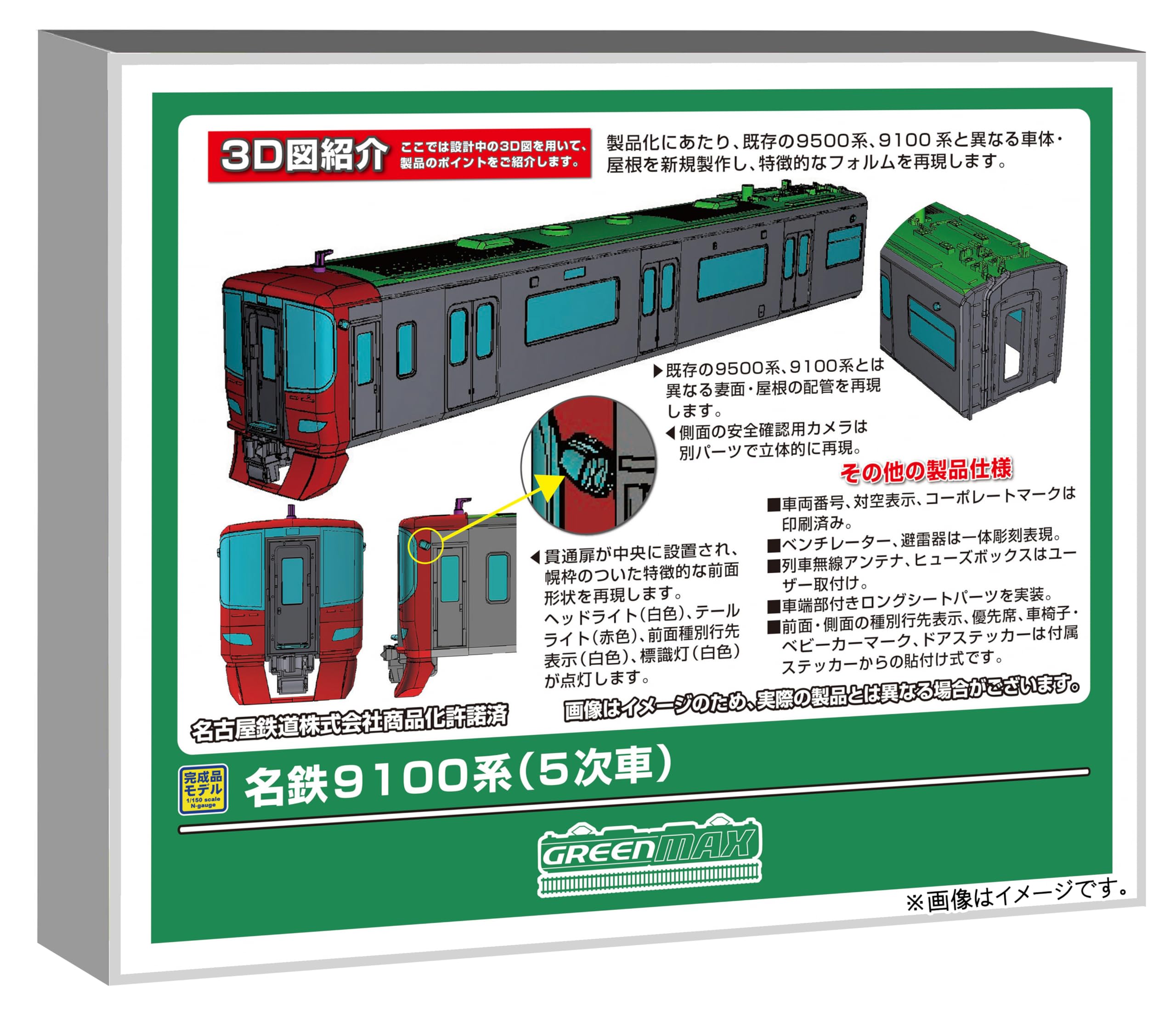 Amazon | グリーンマックス (Greenmax) Nゲージ 名鉄9100系 (5次車