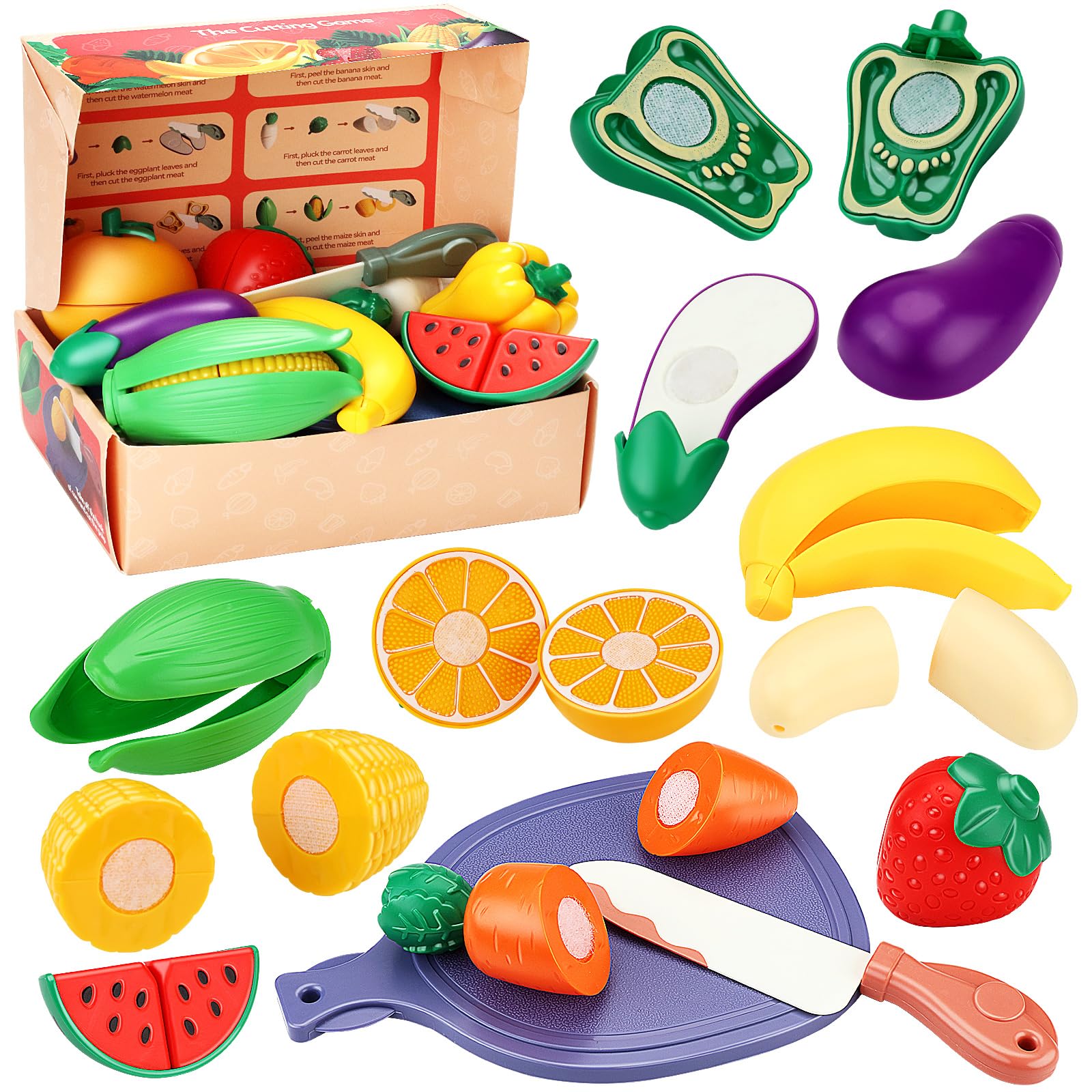 Early Learning Velcro Fruit Velcro Play Food Sales