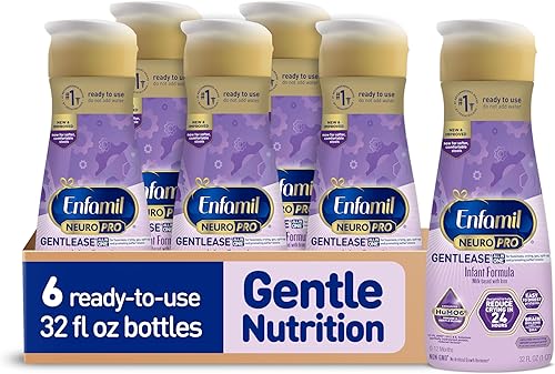 Miniatura 13 de Enfamil Neuropro Gentlease - Fórmula para bebés, lista para alimentar Botella Nursette, alivia los gases y el llanto, vitaminas y minerales
