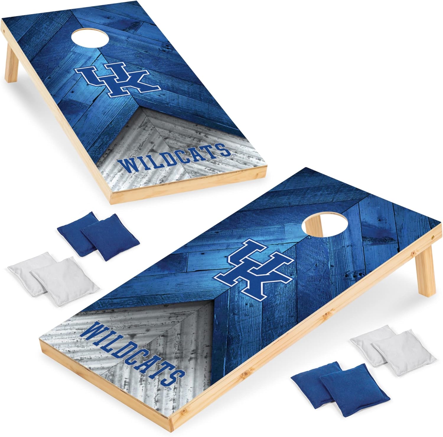 Wild Sports 2' x 4' Regulation Size College Set with Direct Print HD Team Graphics Great Gift for Any NCAA Fan! Bean Bag Toss Family Outdoor Game