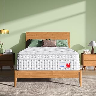 BedStory Twin Size Mattress 12 Inch, Firm Hybrid Single Matelas in a Box, Individual Pocket Springs for Back & Lumbar Support, Fiberglass Free, No Odor