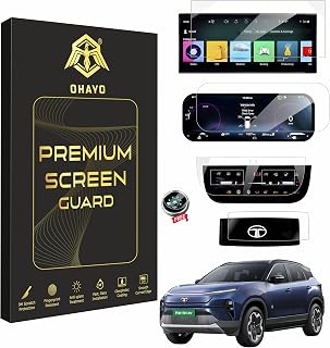 OHAYO Combo Screen Protector for Tata Harrier EV 2025 (Empowered 75) | 14.5” Infotainment + 10.25” Instrument Cluster + St... Price In India