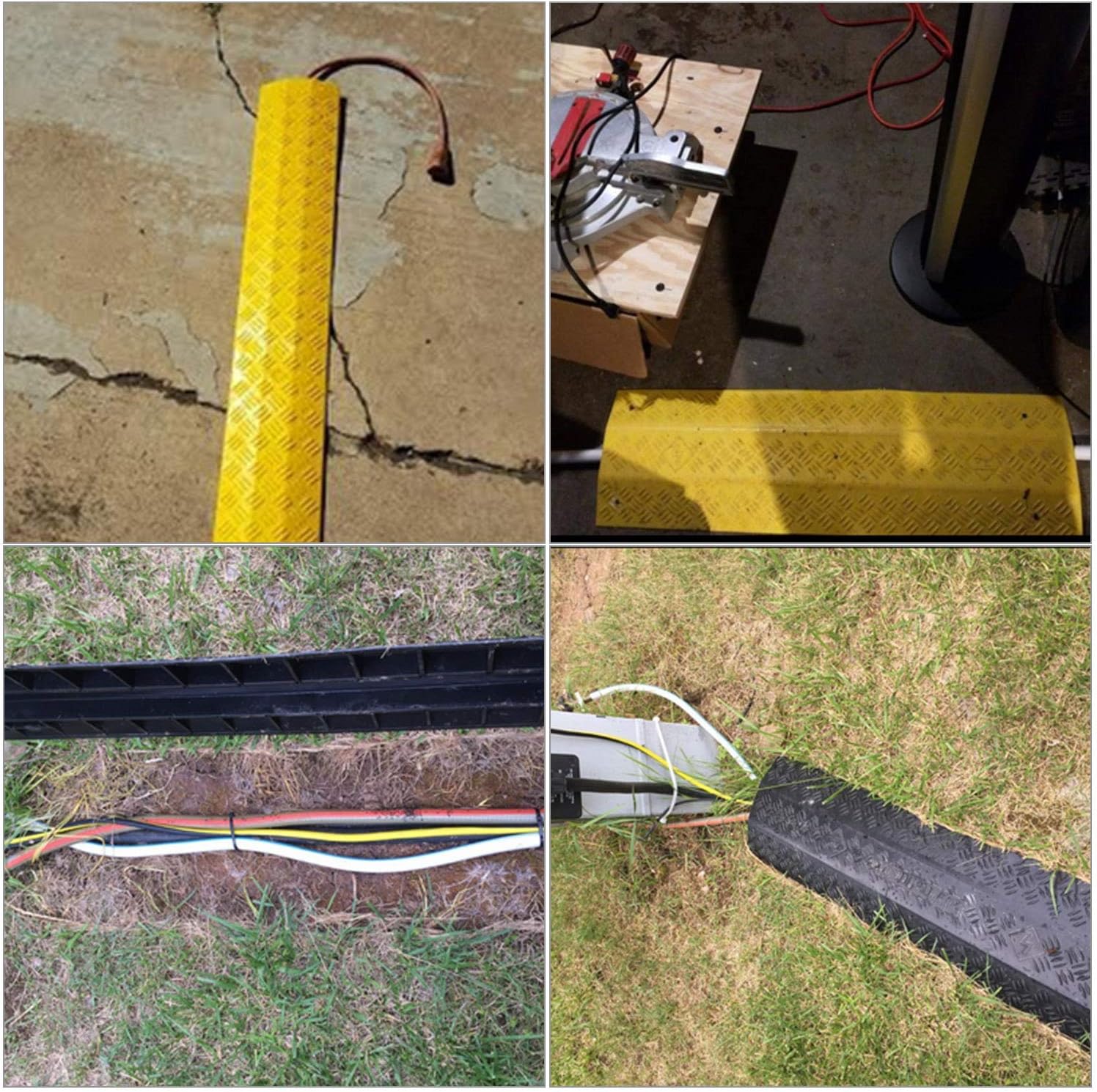 🔥 Flash Sale Homend 4 PCS Black Polyurethane Cable Ramp Protective Cover, 2,000 lbs Max Heavy Duty Drop Over Hose Cable Track Protector,Safe in High Walking Traffic Areas -for Outdoor & Indoor (S(Small)- 4Piece) Super Big Clearance! Homend 4 PCS Black Polyurethane Cable Ramp Protective Cover, 2,000 lbs Max Heavy Duty Drop Over Hose Cable Track Protector,Safe in High Walking Traffic Areas -for Outdoor & Indoor (S(Small)- 4Piece)