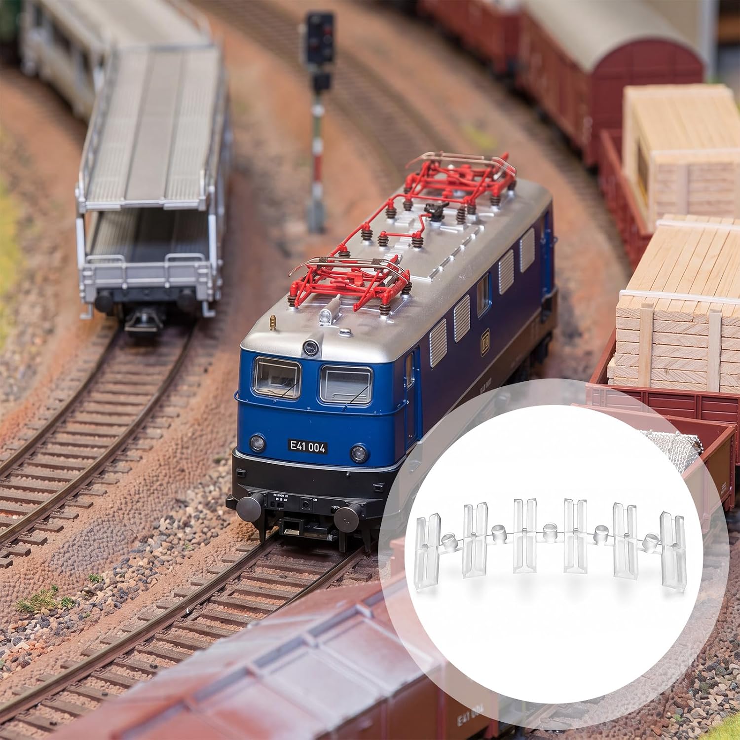 48 Pcs Plastic Rail Joiner Compatible with Ho Scale Train Track