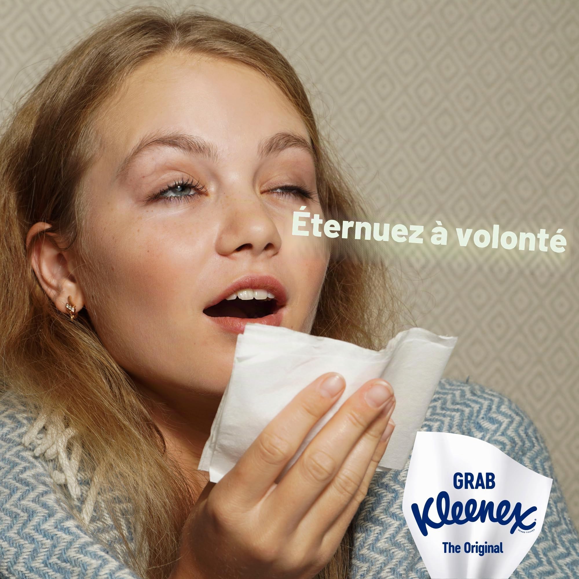 Kleenex Original Lot de 12 boîtes de mouchoirs pour le visage - Mouchoirs doux pour un usage quotidien - Doux pour la peau de votre famille avec une touche de coton
