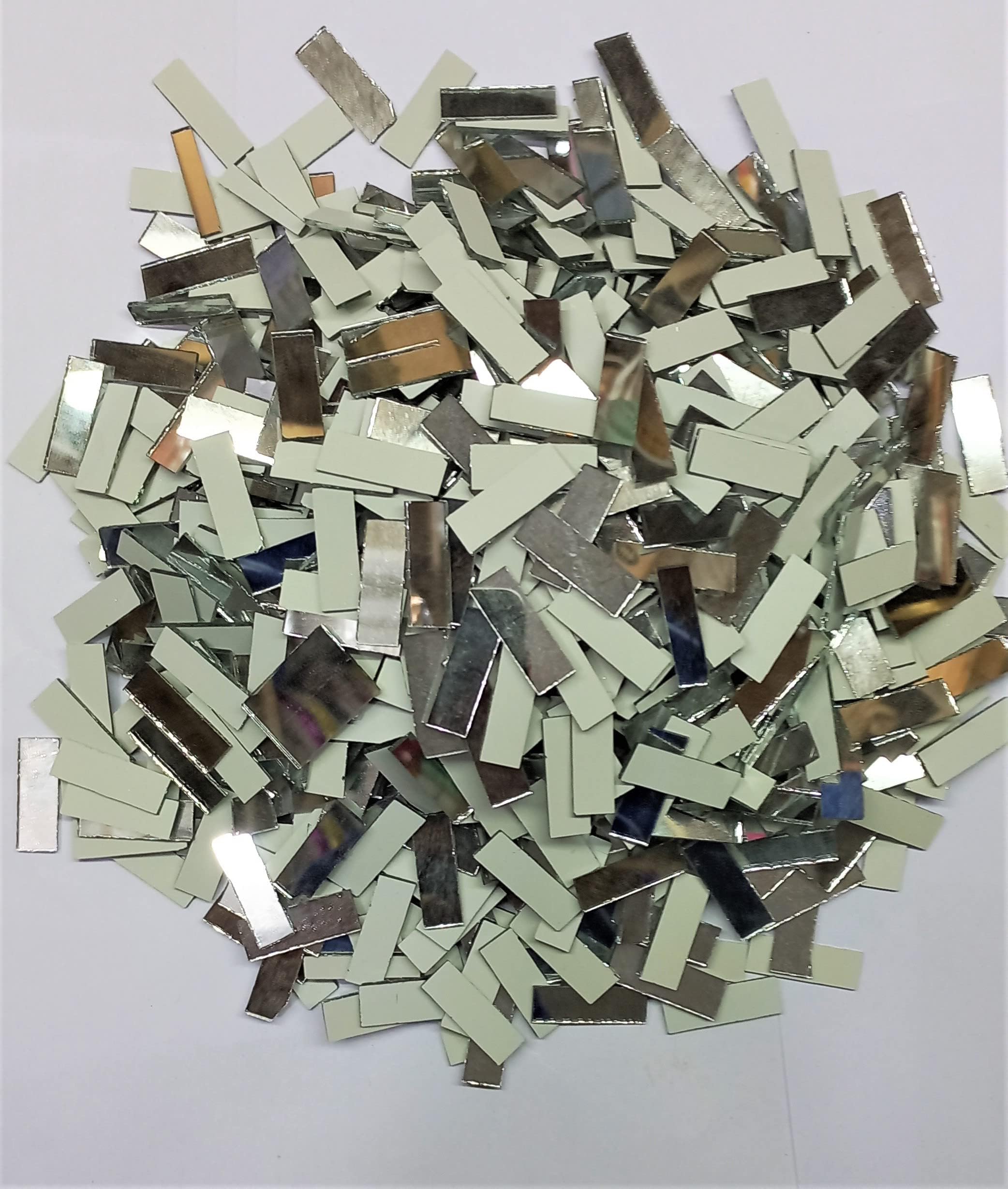 OMX Rectangle Mosaic Pieces for Embroidery & Craft Making (23 x 8.5mm, 200pcs)