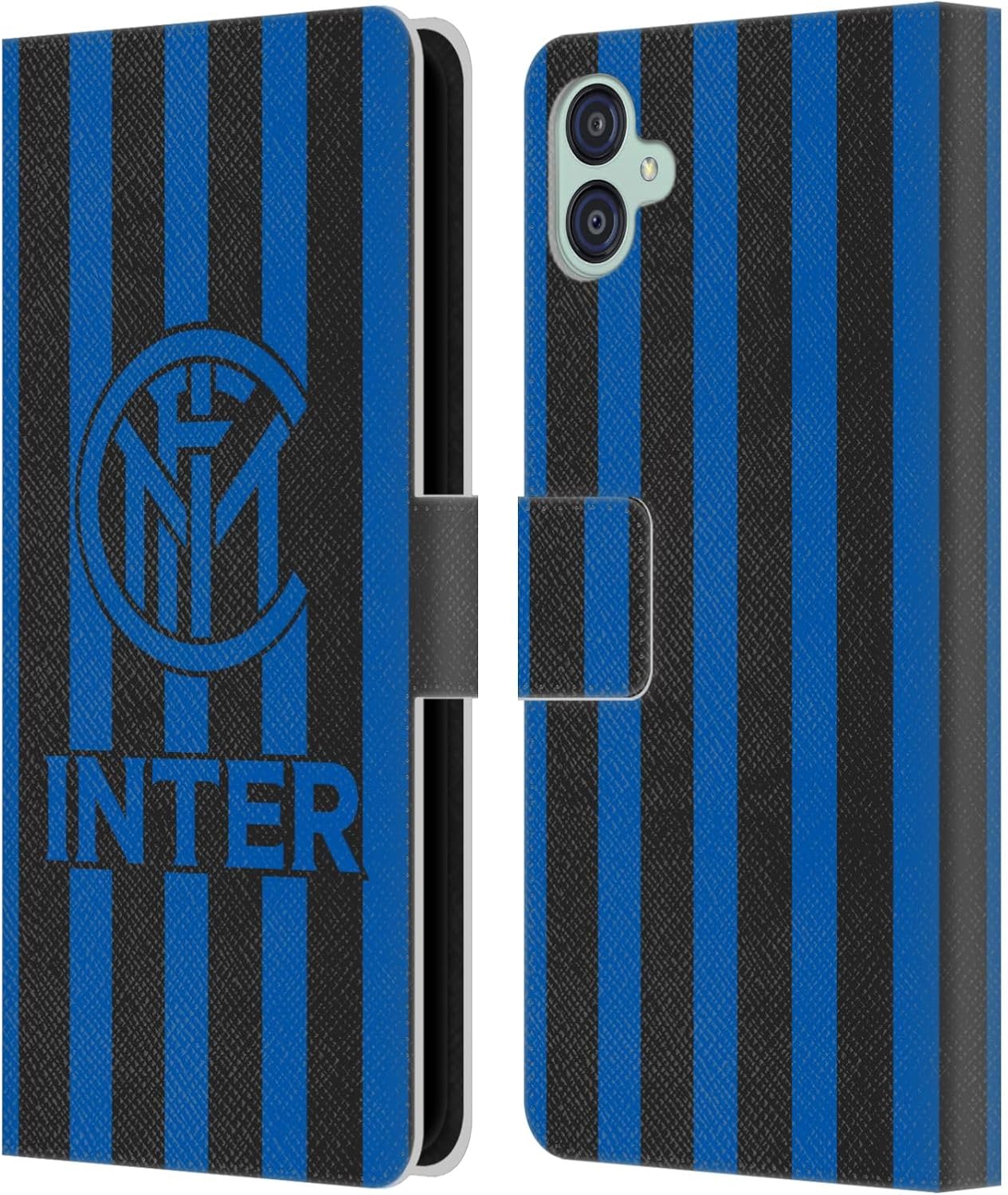 Head Case Designs Officially Licensed Inter Milan Stripes 2 Graphics Leather Wallet Case Compatible with Samsung Galaxy M04 5G / A04e