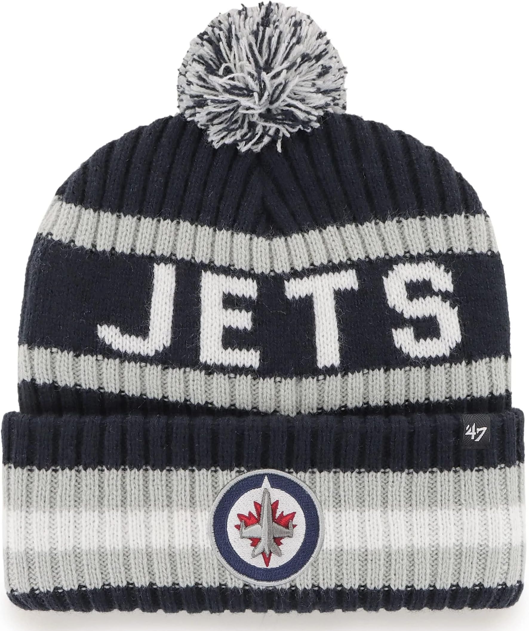 NHL Unisex-Adult Team Color Officially Licensed Primary Logo Bering Sport Knit Cuffed Pom Beanie Cold Weather Hat
