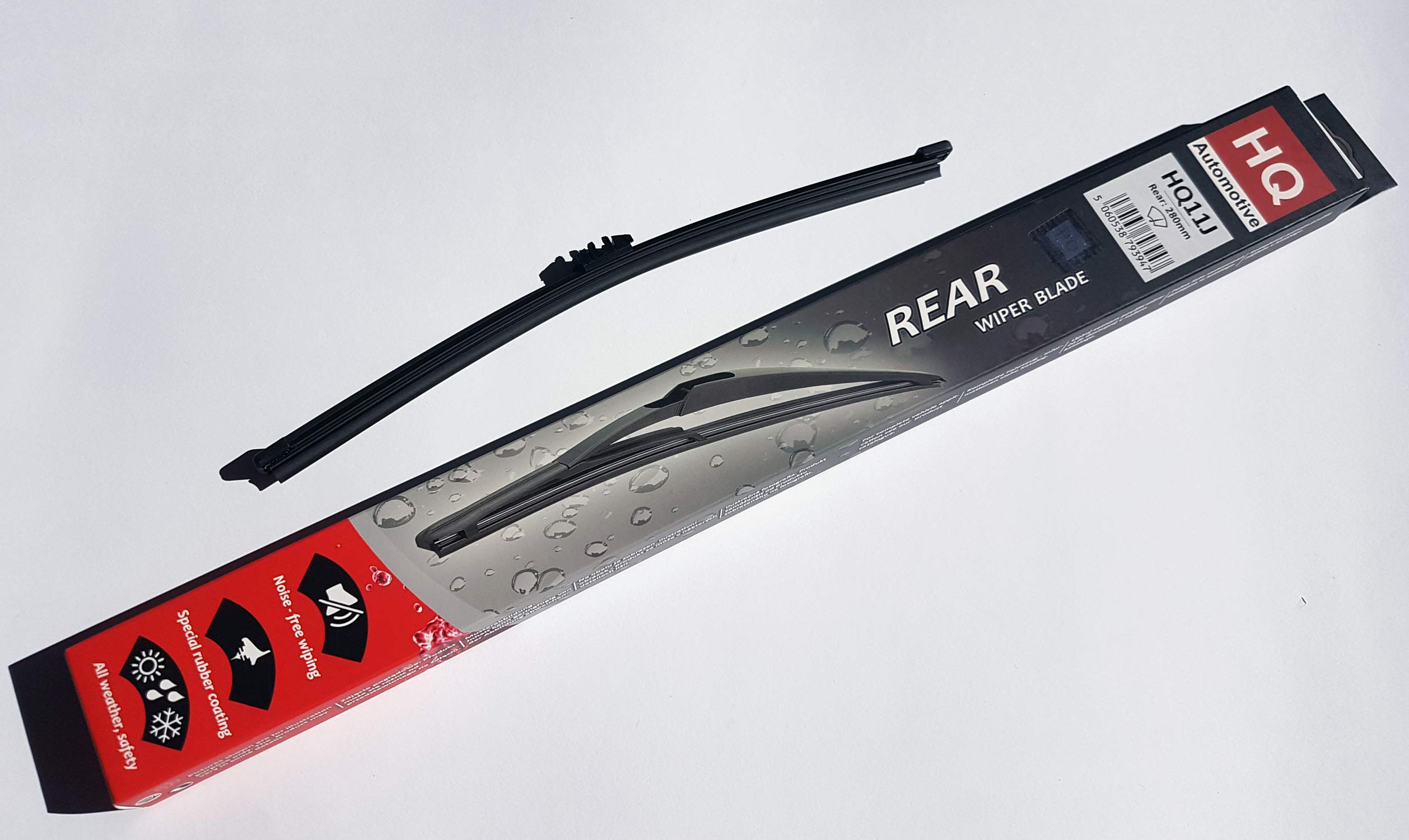 HQ AUTOMOTIVE rear wiper blade HQ11J | fits: BMW 3 Touring F31 2012-2019, X3 G01 2017-up; Ford Fiesta MK8 2017-up, Focus MK4 2018-up, Kuga MK2 & MK3 MINI Paceman R61 2013-2016; Volvo V40 2012-up