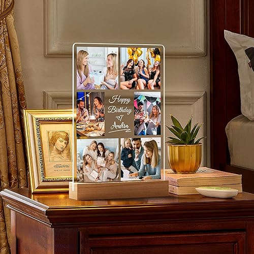 Miniatura 7 de Marcos de fotos personalizados con foto, marco de fotos personalizado con luz nocturna, marco de fotos personalizado, regalos de fotos