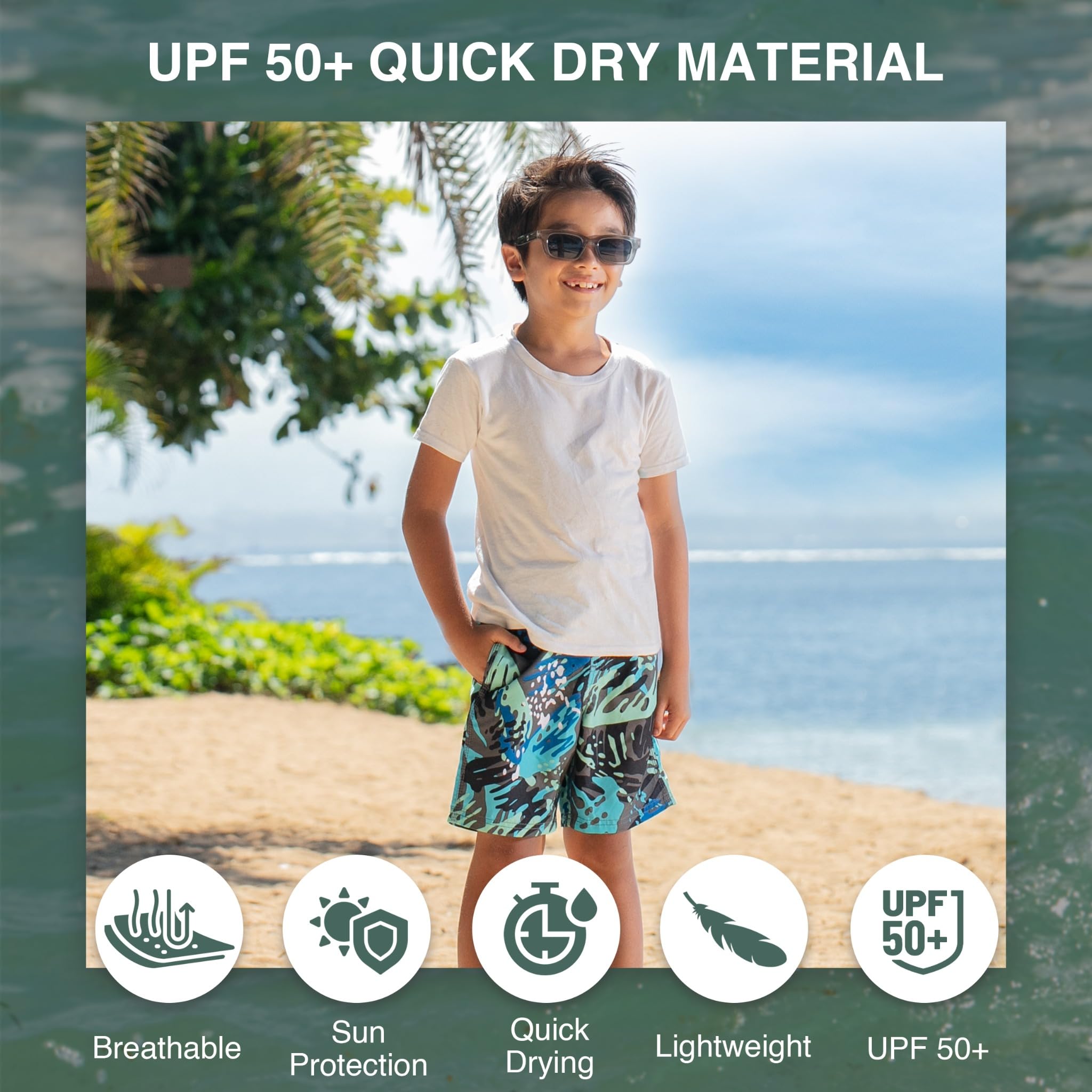 Kanu Surf Avalon Quick Dry UPF 50+ Beach Swim Trunk Maillot de Bain Garçon (Lot de 1)