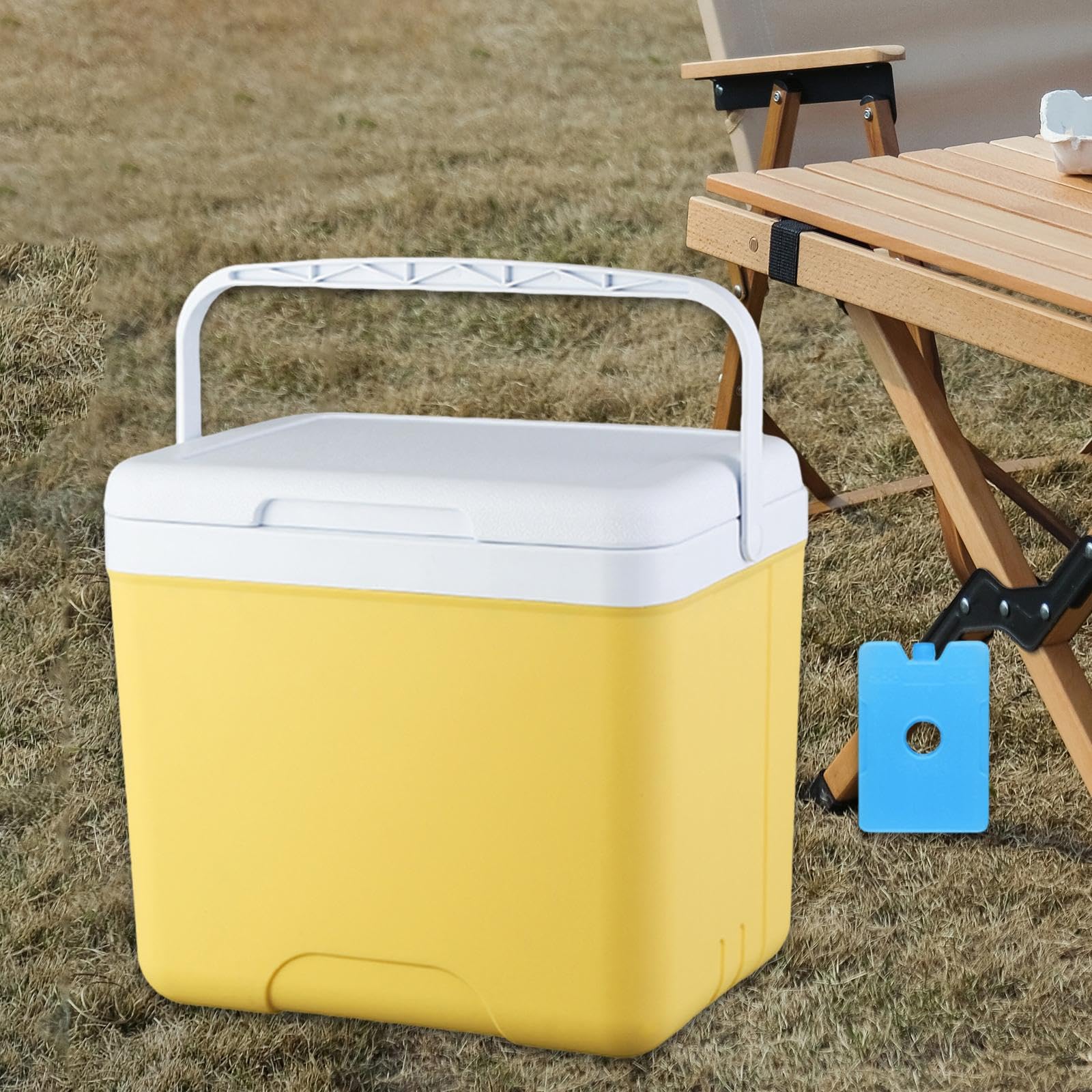 Nevera Portátil Aislada, Cubo de Hielo, Cubo para Bebidas, Asa, Organizador Portátil, Estuche de Almacenamiento para Camping para Alimentos, Playa, Ba