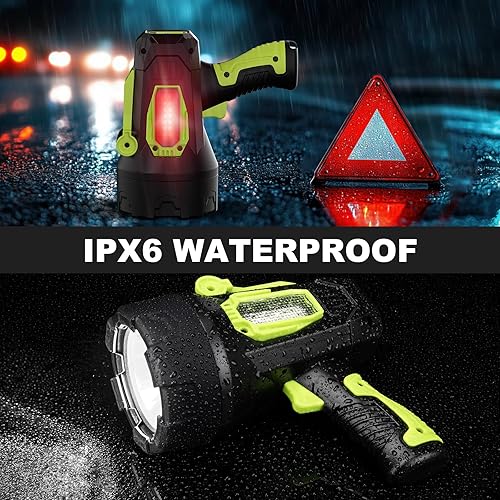 Miniatura 7 de Foco recargable, 99000 lúmenes, linterna LED súper brillante con luz de mazorca, 10000Ah, foco de mano para caza, navegación al aire libre, largo