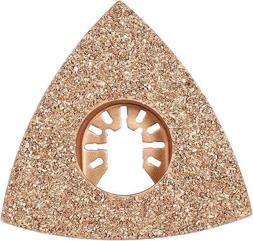 Miniatura 4 de HEMUNC - 6 hojas de sierra oscilantes universales de carburo, multiherramienta mixta, kit de dedos triangulares semicírculo, para azulejos, mortero,