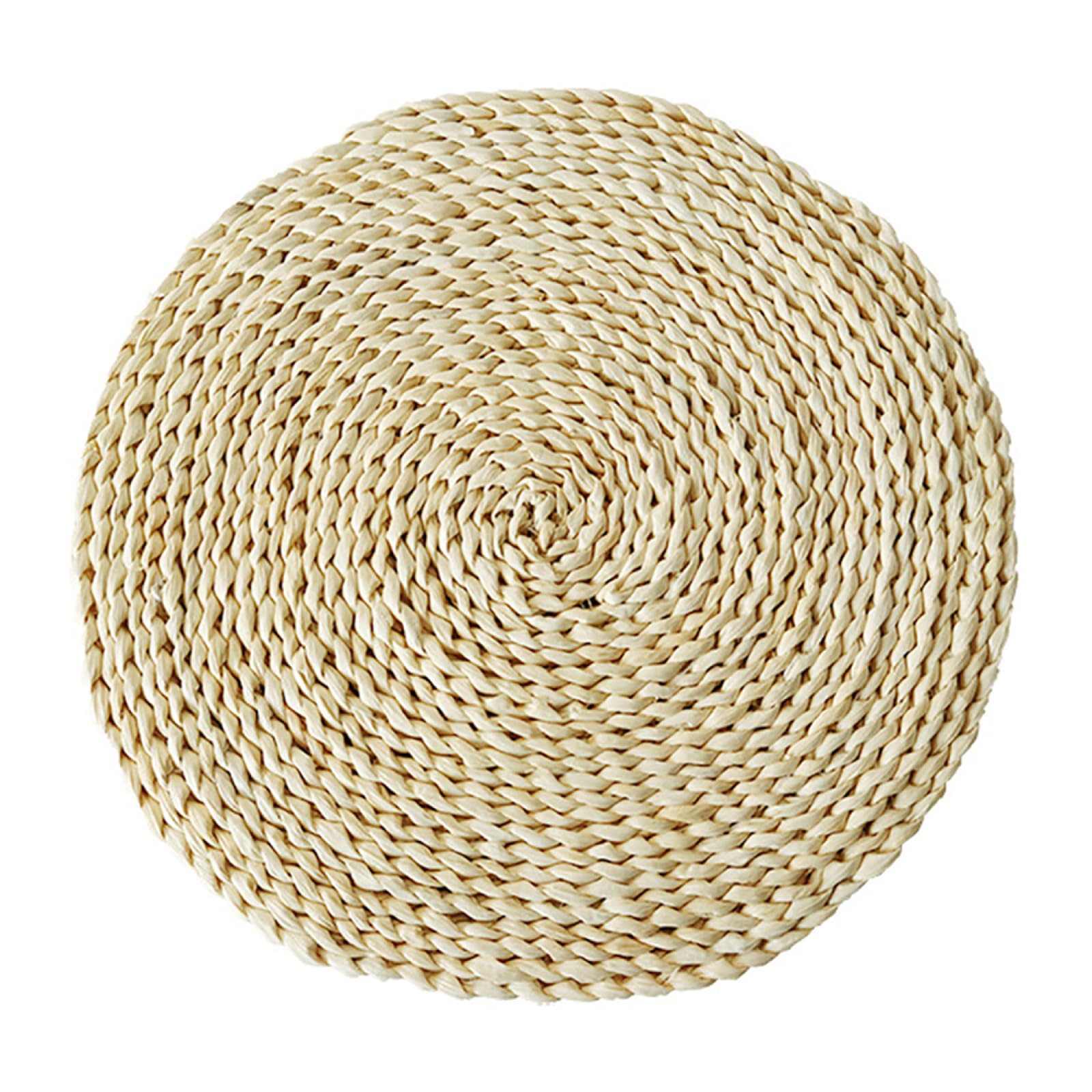 Platzset aus gewebten Maisstrohhalmen im Landhausstil | Tischdekoration im rustikalen Stil | Runde Platzsets für den täglichen Gebrauch und Feste, 4 Stück, 30 cm (6 Stück 35 cm (13,7 Zoll))