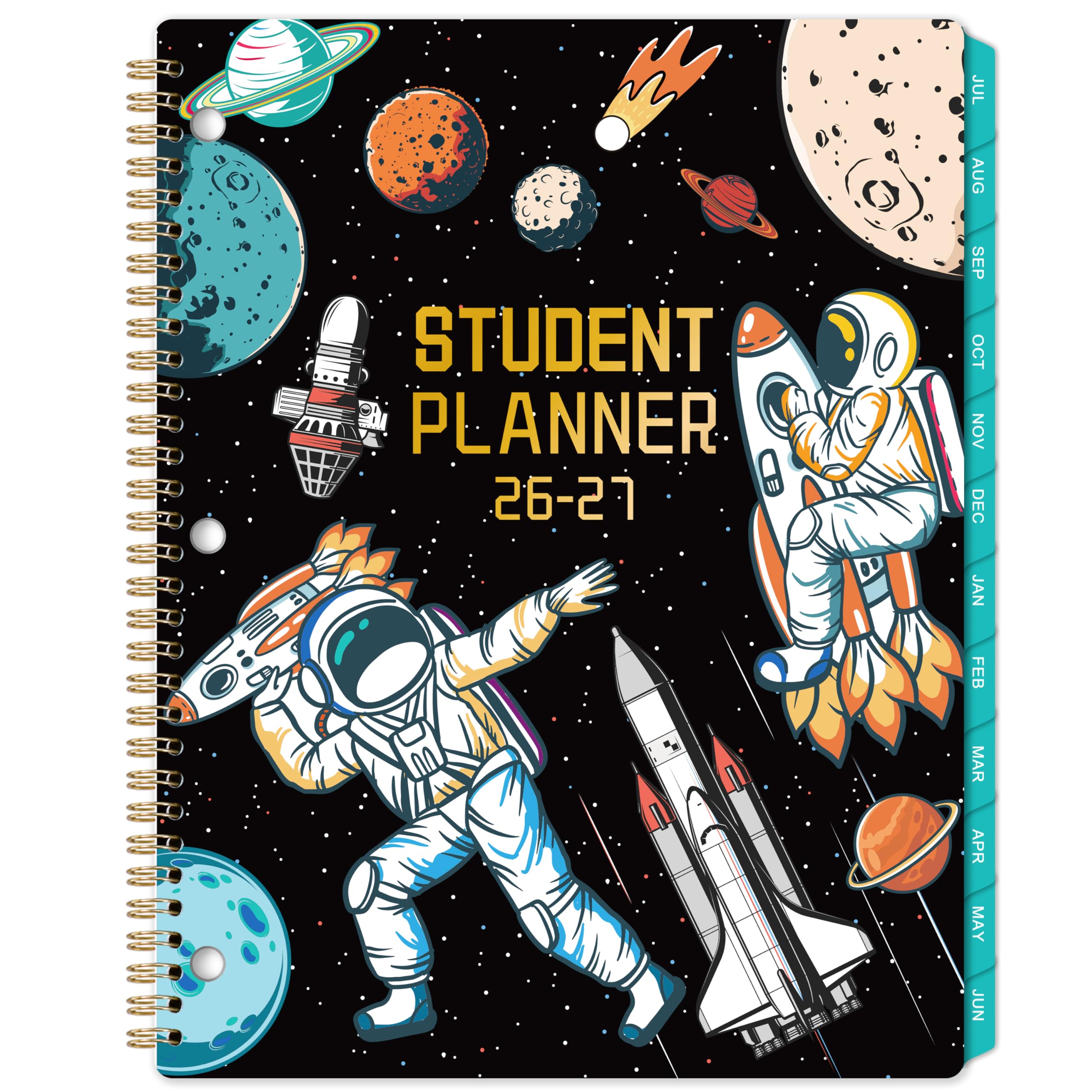 Student Planner 2026-2027 - Academic Planner 2026-2027 with Stickers, July 2026- June 2027, 9" X 11", Planner Weekly and Monthly, 3-Hole Punched