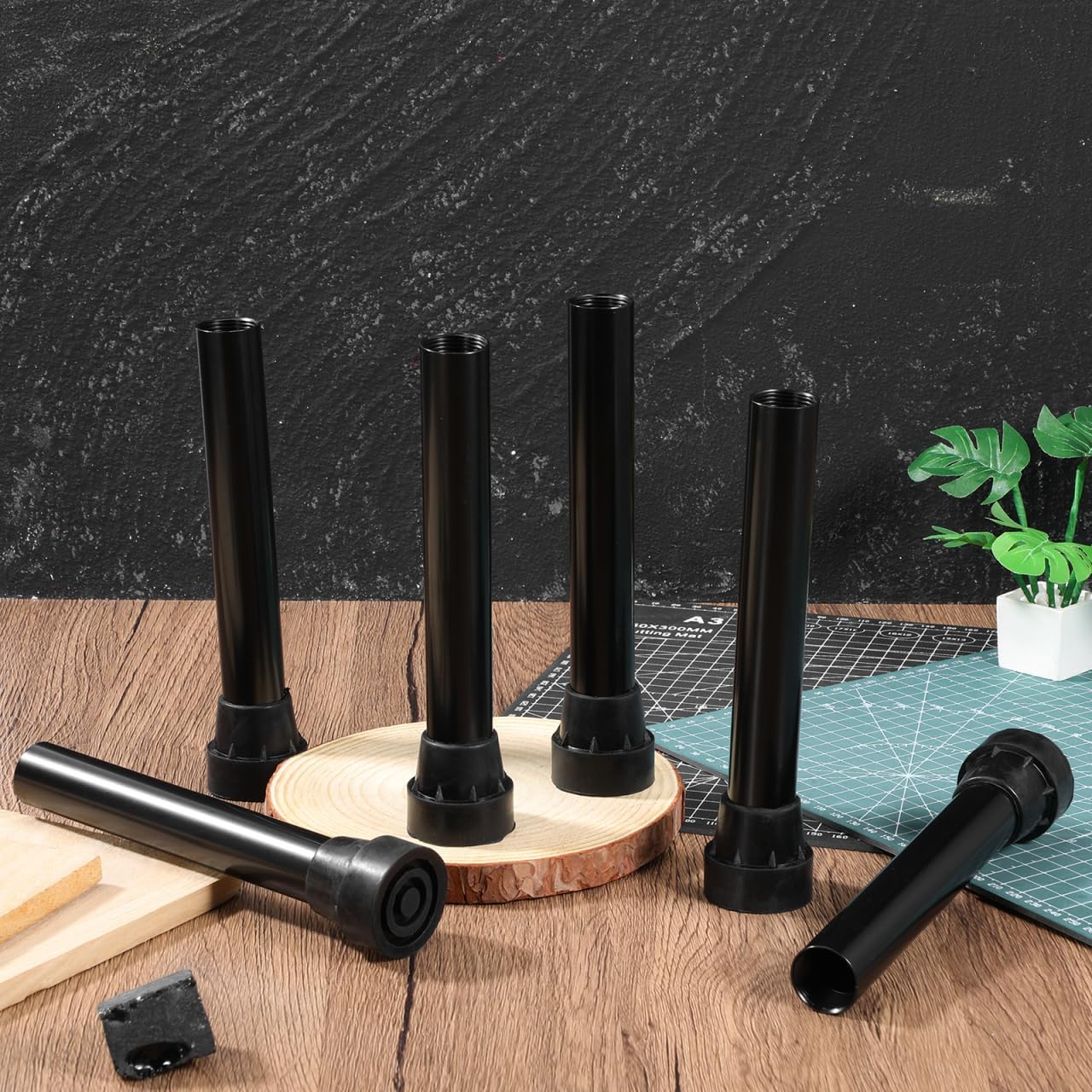 BESPORTBLE Trampoline Legs Replacement Accessories Parts​ Anti-Slip Pad Covers for Stainless Steel Tubes, Compatible with Trampoline Padding Safety, 6Pcs Set