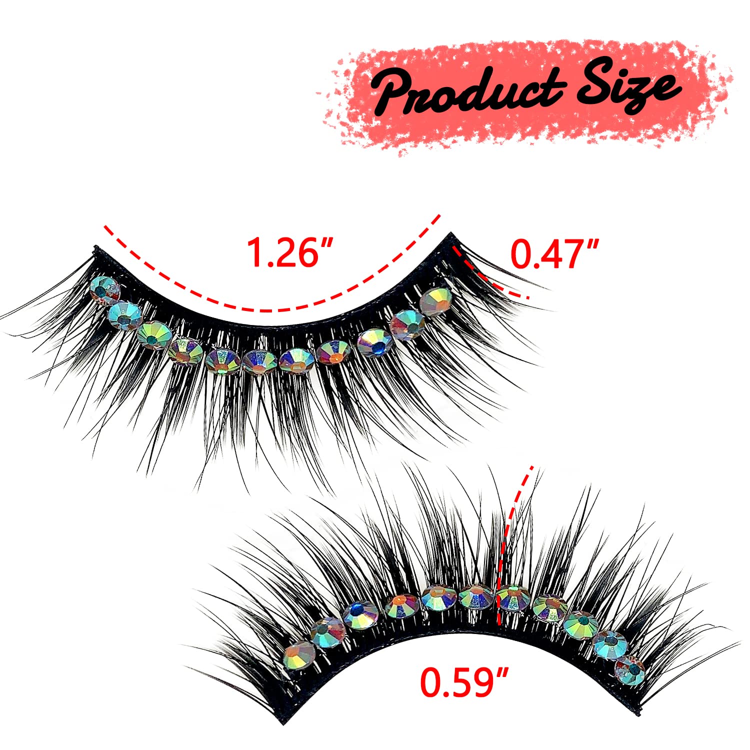 LSTHK False Eyelashes, 5 works of 3D Fake Lashes, Natural Look, Colourful False Eyelashes - Image 2