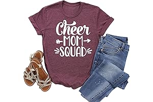 Cheer Mom Squad Women's Shirt: Exuberant Style for Football Momma