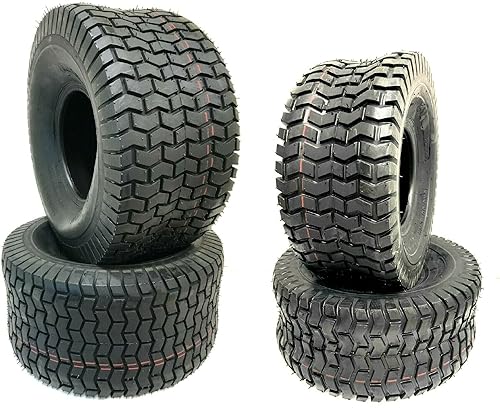 Cuatro neumáticos para cortacésped de 15 x 6  6 20 x 10-8  4 capas, 4 capas, tractor de césped para jardín, 20 x 10.00-8, 15 x 6.00-6, tracción