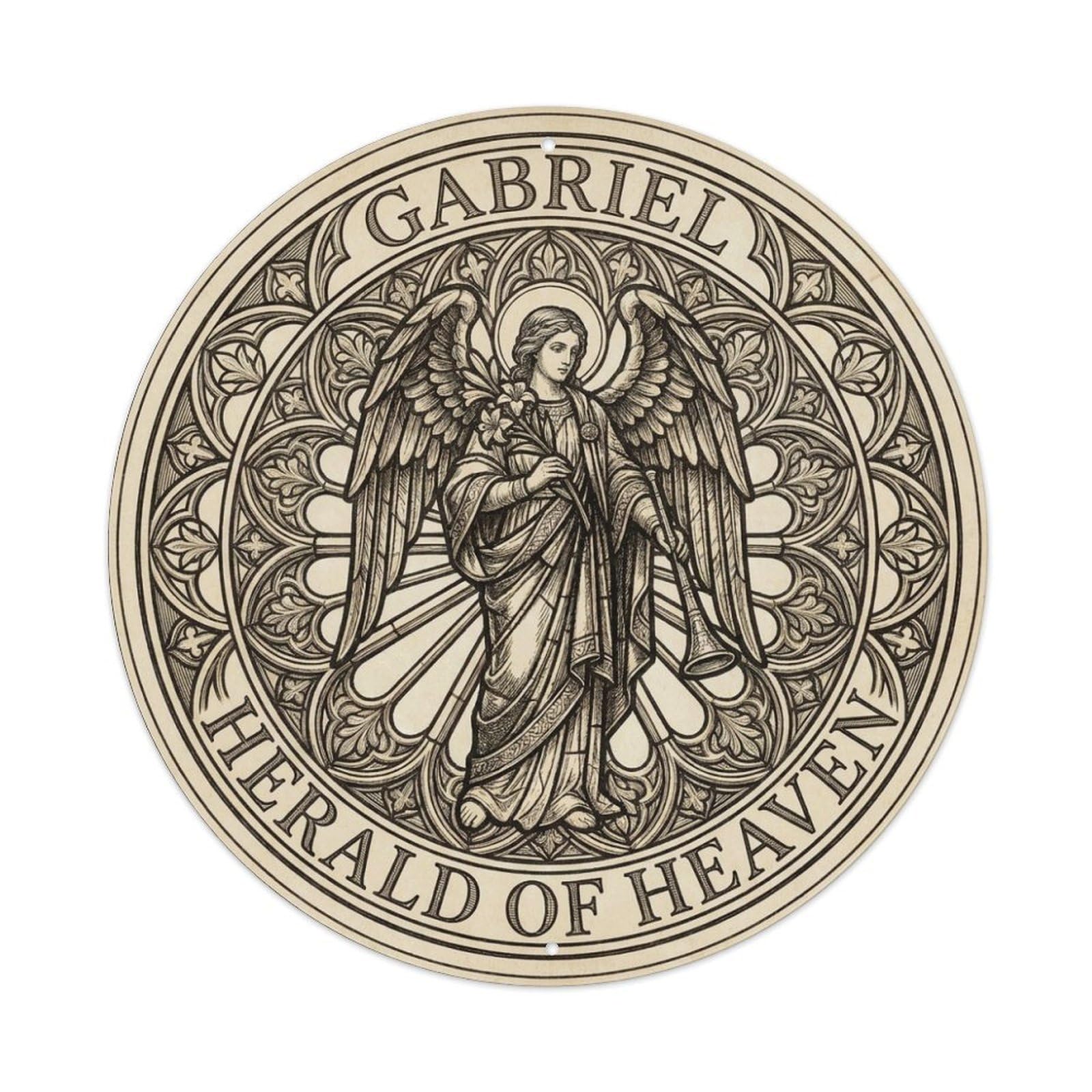 Herald of Heaven Annunciation Archangel Gabriel Metal Tin Sign