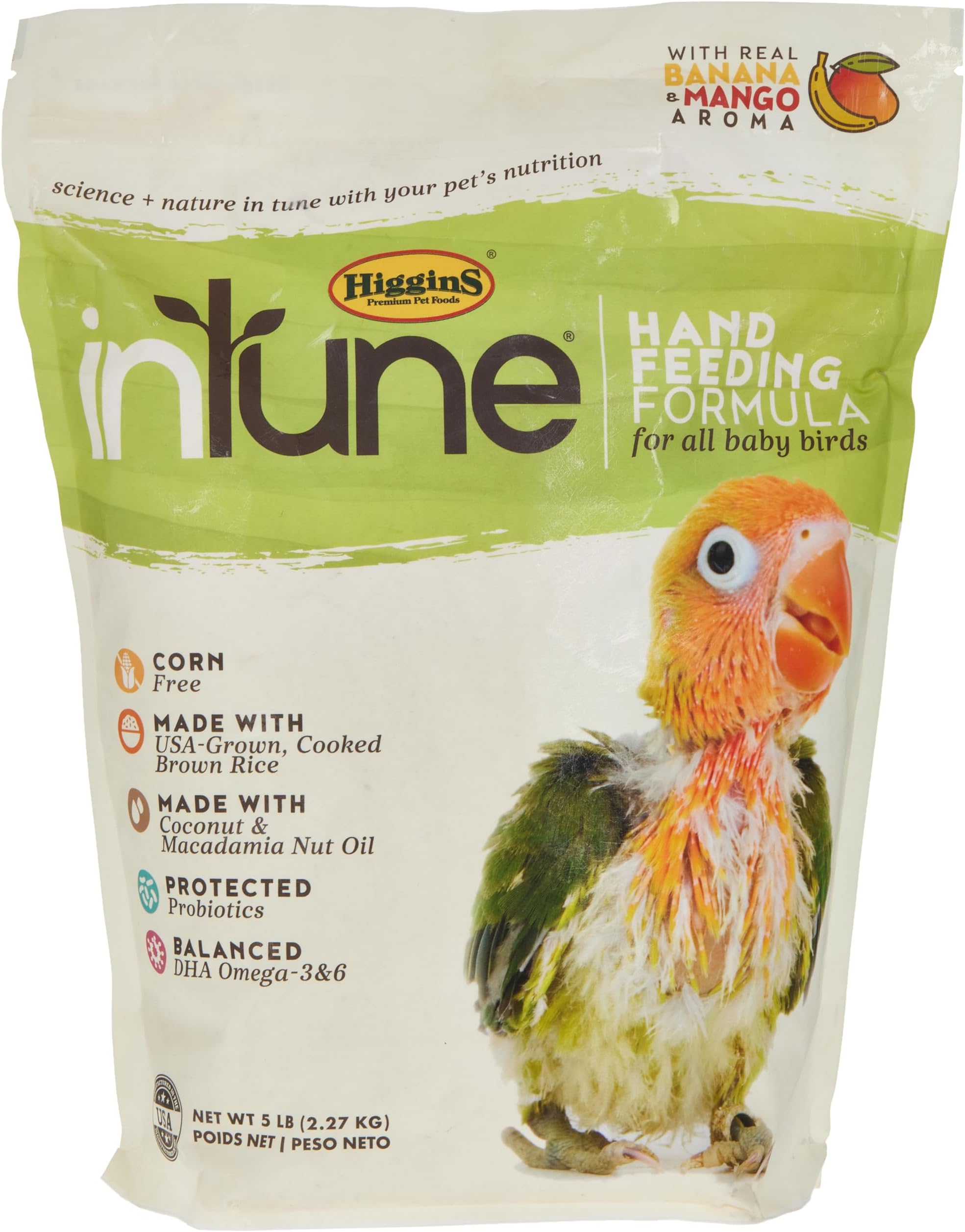 Intune Natural Hand Feeding Baby Bird Food, 5 Lb