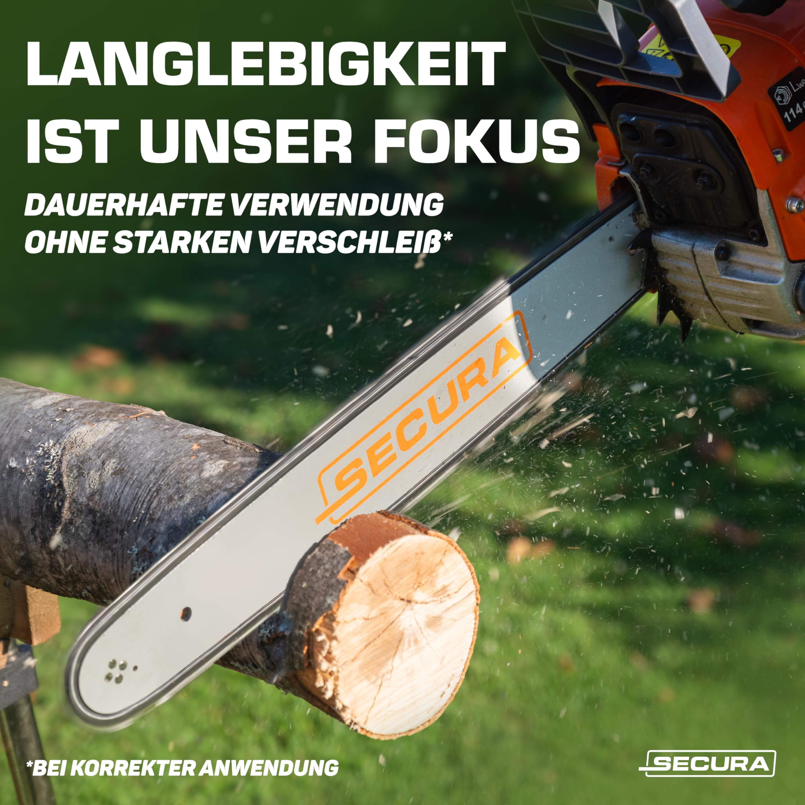 SECURA 4x Sägekette + Schwert 0.325' 1,5mm 72 | 45cm Arbeitslänge | kompatibel mit Dolmar Husqvarna Makita