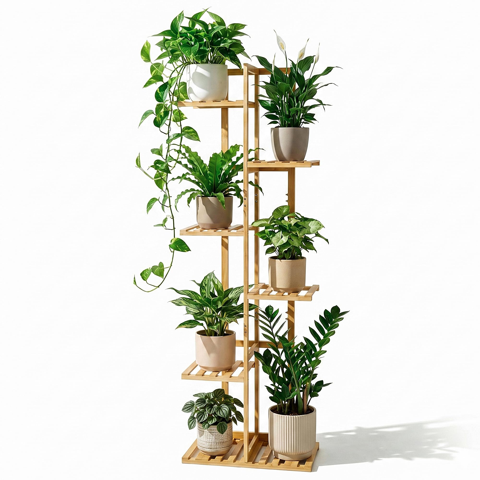 Amazon.com : ROSSNY 48 Inch Talll Plant Stand Indoor, 6 Tier 7 Potted  Bamboo Plant Stands for Indoor Plants, Corner Plant Stand, Plant Shelf For  Indoor, Tiered Plant Stands, Indoor Plant Holder,