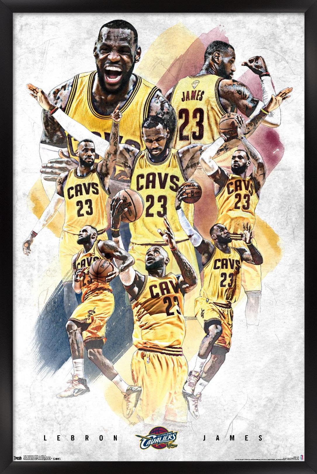 Trends International Cleveland Cavaliers Lebron James Wall Poster 22.375" x 34"