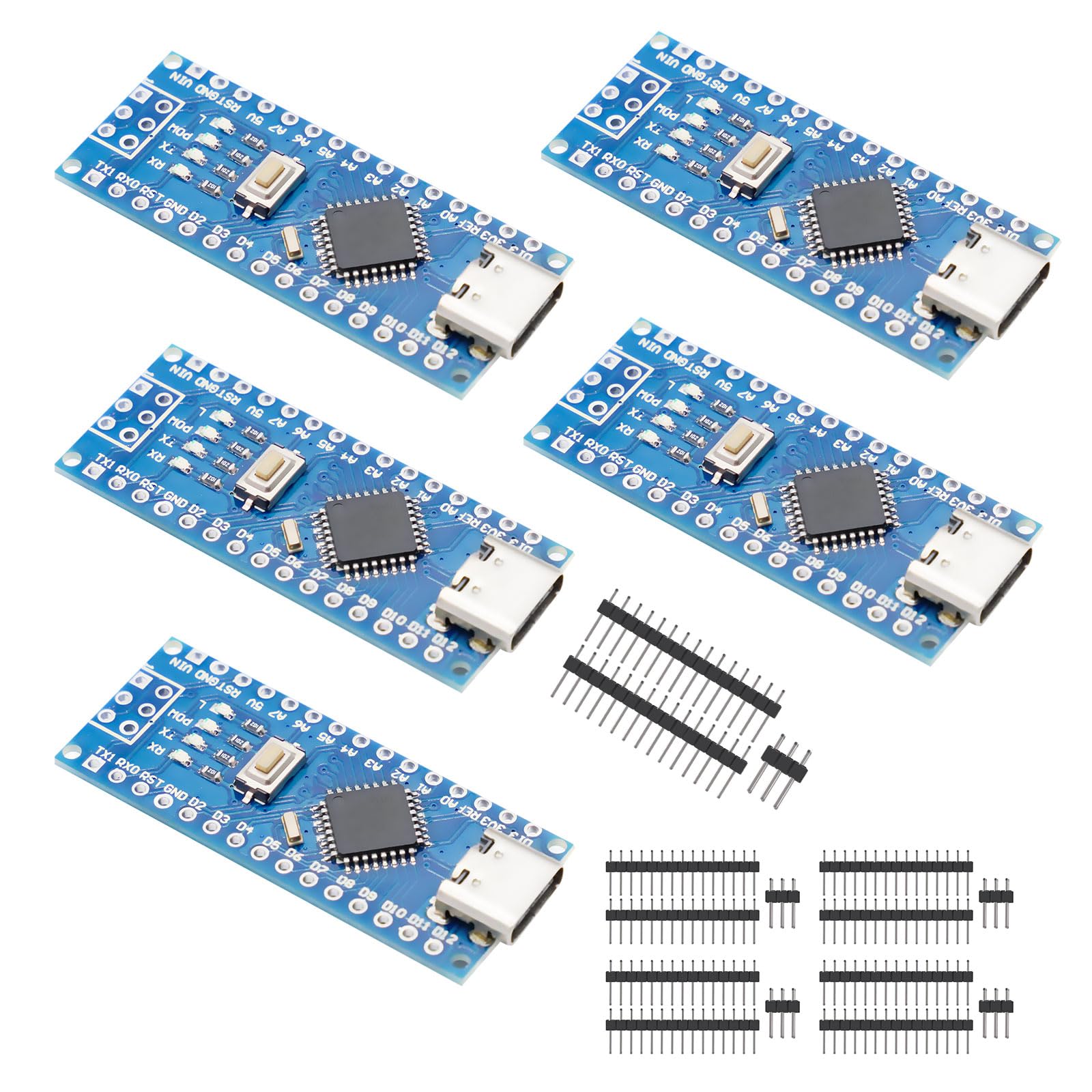 APKLVSR Nano Modulo,5 PCS Scheda di Sviluppo Nano con CH340 Chip per ...