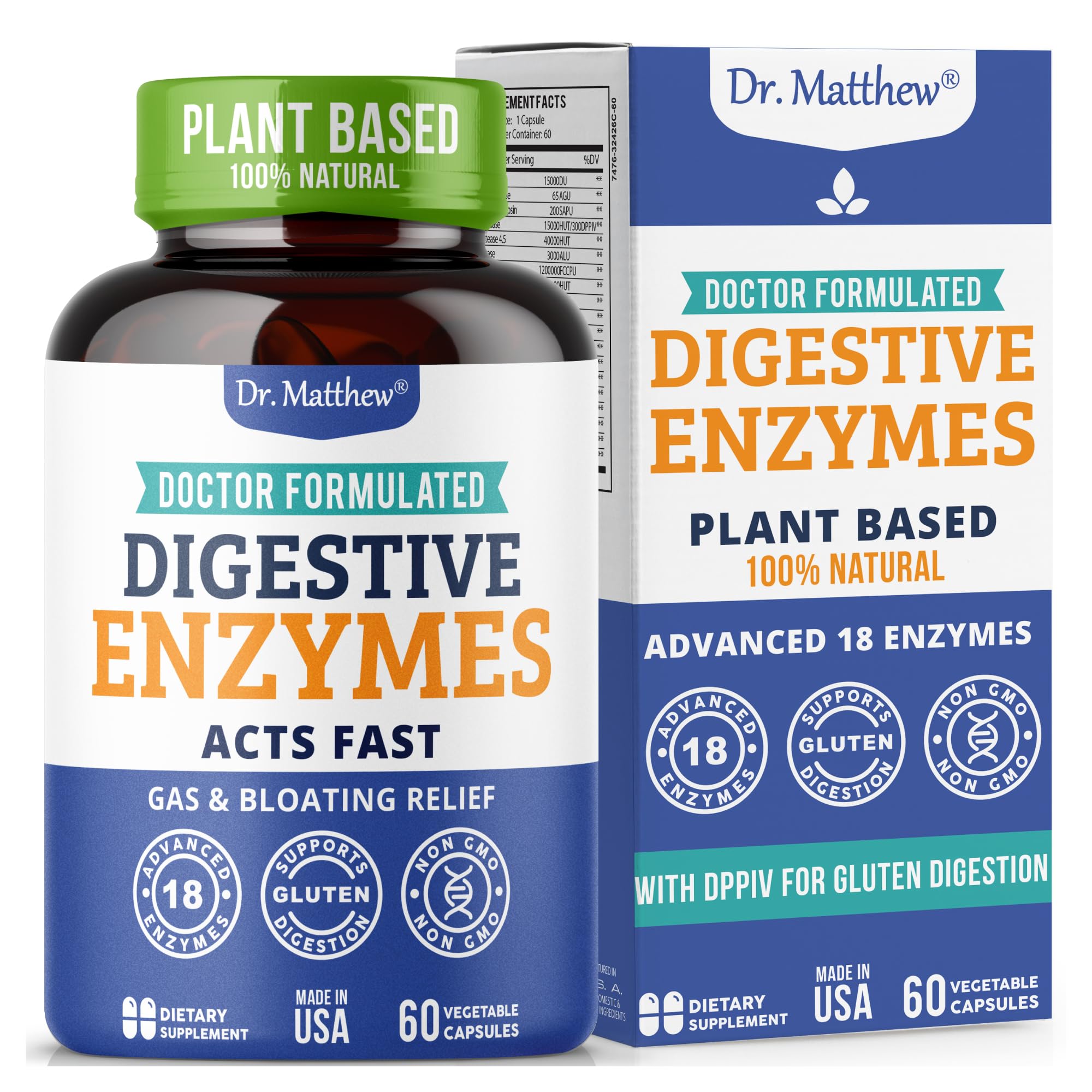 Best Digestive Enzymes for Women & Men with Lactase Lipase Amylase Bromelain. Enzymes for Digestion & Digestive Health. Gas and Bloating Relief for Women and Men. Gallbladder Enzymes & Supplements.