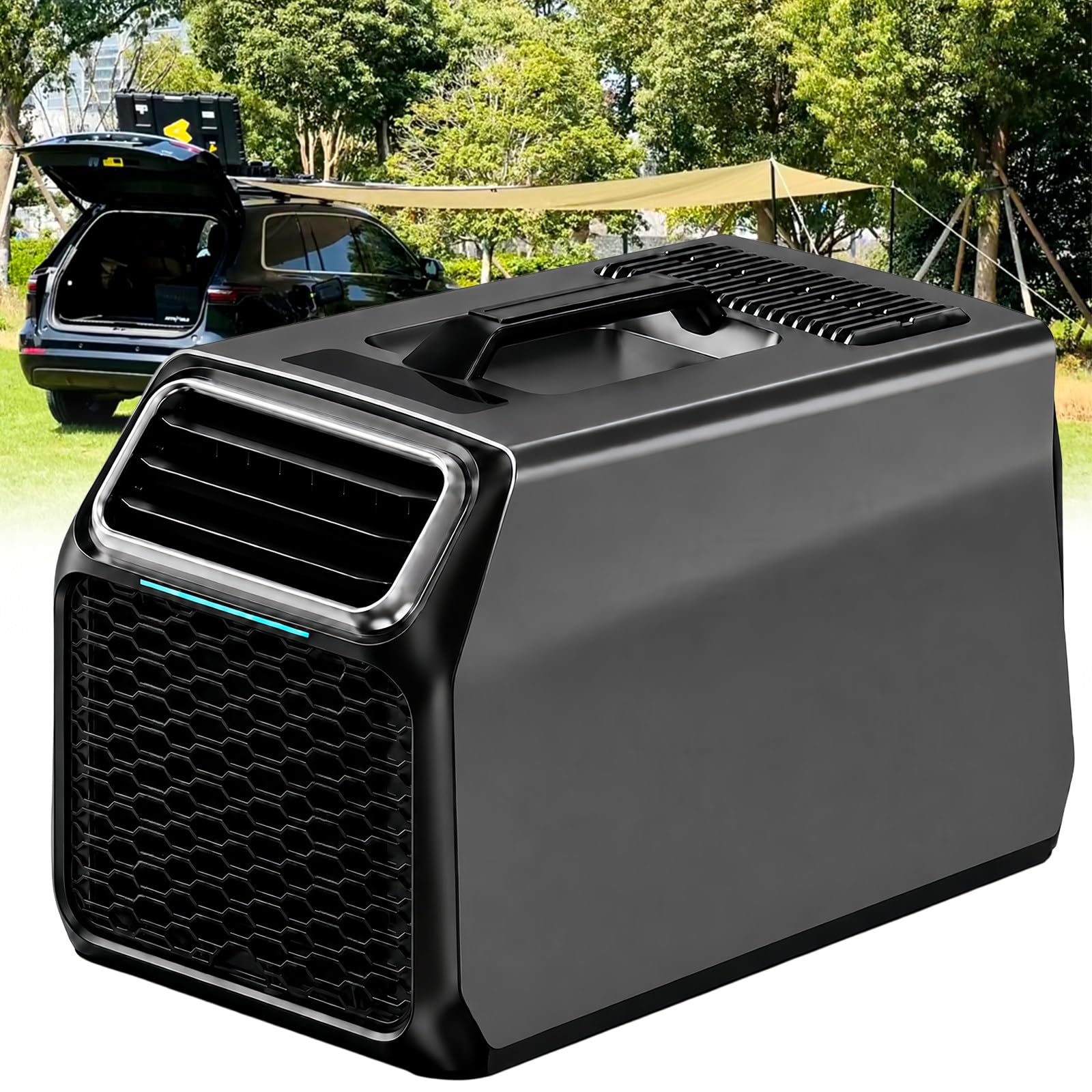 SHUMIAO 5000 BTU Portable Air Conditioner 1400W, 3-in-1 Quiet Tent AC Unit with Sleep & Dehumidifier Modes, Mini Camper Air Conditioner for RV, College Dorm, Truck, Outdoor Picnic, Travel