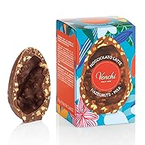 Venchi – Uovo di Cioccolato Mignon Nocciolato al Latte, 70 Gr, con Granellone di “Nocciola Piemonte IGP”, Senza Glutine, Collezione Pasqua Venchi, Idea Regalo