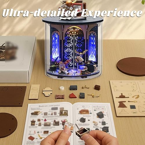 Miniatura 7 de Flever - Kit de casa de muñeca en miniatura creativa con muebles para regalo romántico de San Valentín, serie Botella de los Sueños (Puerta Mágica)