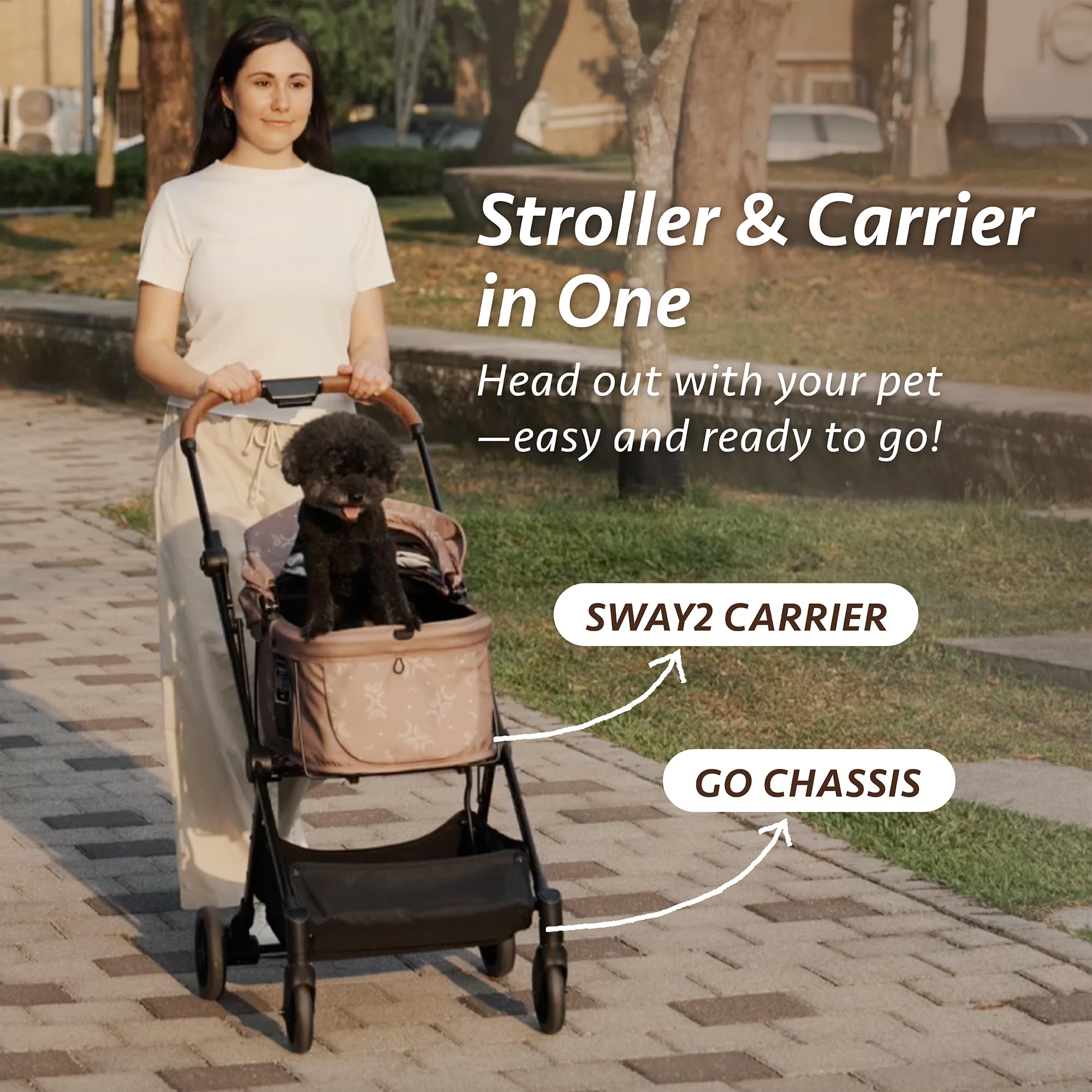 Sway2 Haustier Autositz und Tragetasche, 2 in 1 Booster Sitz für kleine Hunde und Katzen