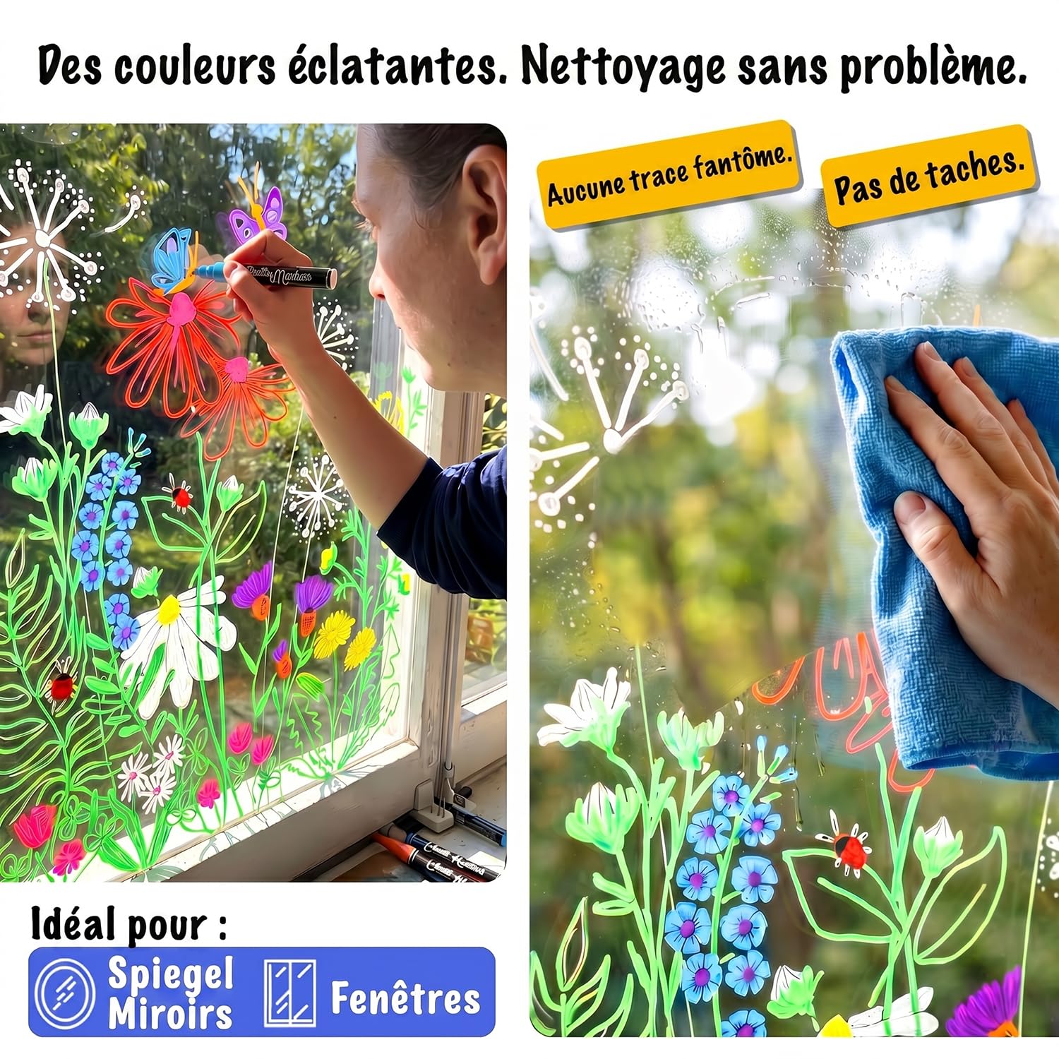 Chalkola 40 Marqueur Craie Effaçable Tableau Noir 6mm - Chalk Marker