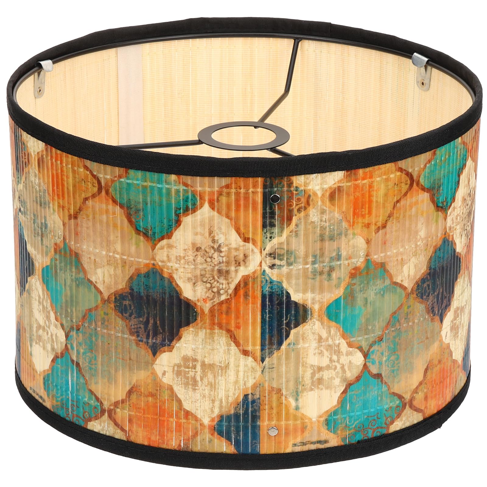 OSALADI Drum Lamp Abażur Kinkiet, Dekoracyjny abażur Lampa Podłogowa Lampy Stołowe, Boho Style Wahadłowe Lampy Tkaniny