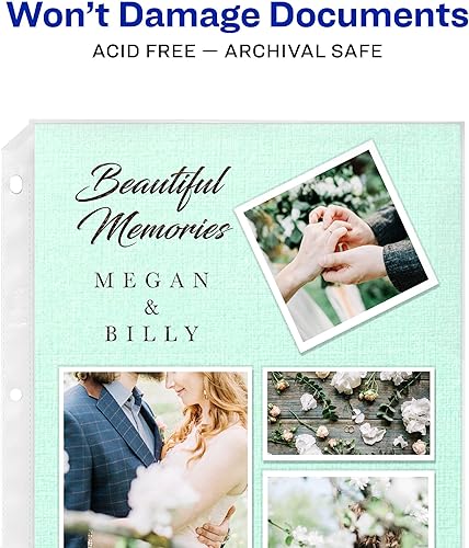 Miniatura 6 de Avery Protectores de hojas transparentes de alta capacidad, capacidad para 50 hojas, peso pesado, 25 protectores de varias páginas (74171) (paquete