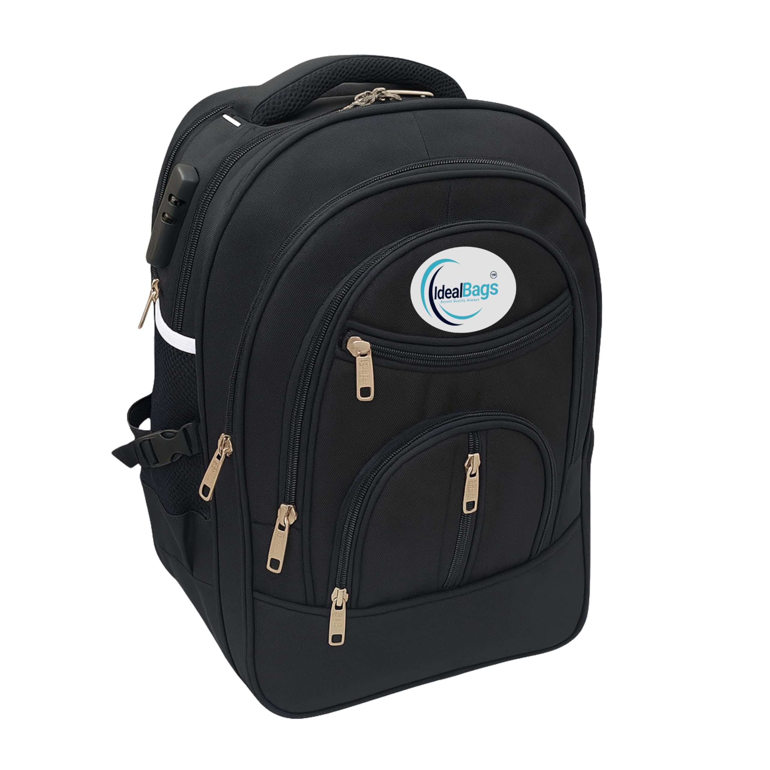 Huzi 003 45L Backpack – Hard Fabric, 8 Compartments, Rain Cover, Hidden Pocket – Unisex for Office, School, Travel – 6M Replacement, 12M Warranty-image-32